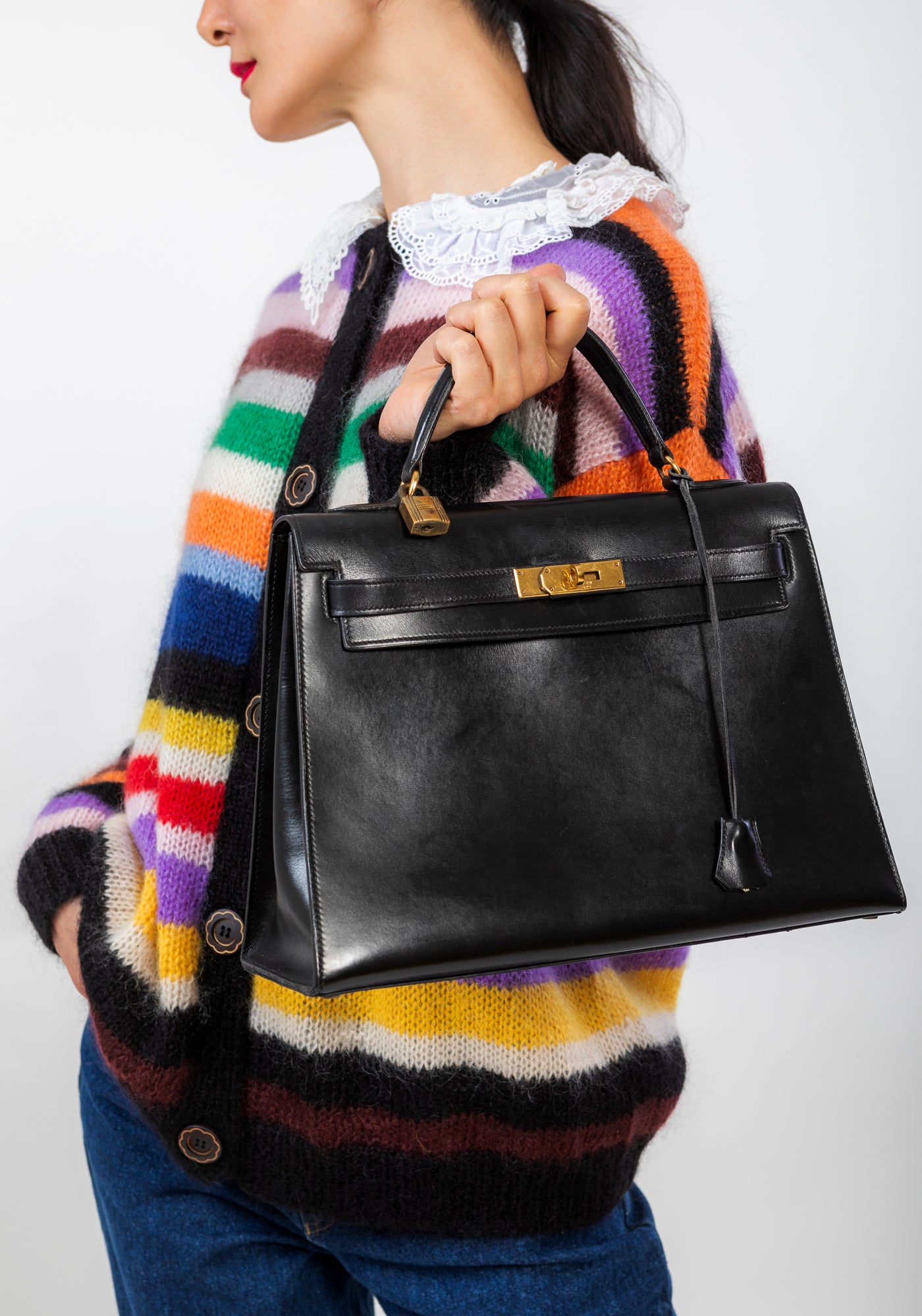 Vintage Hermes Kelly Birkin Medemoiselle Josephine