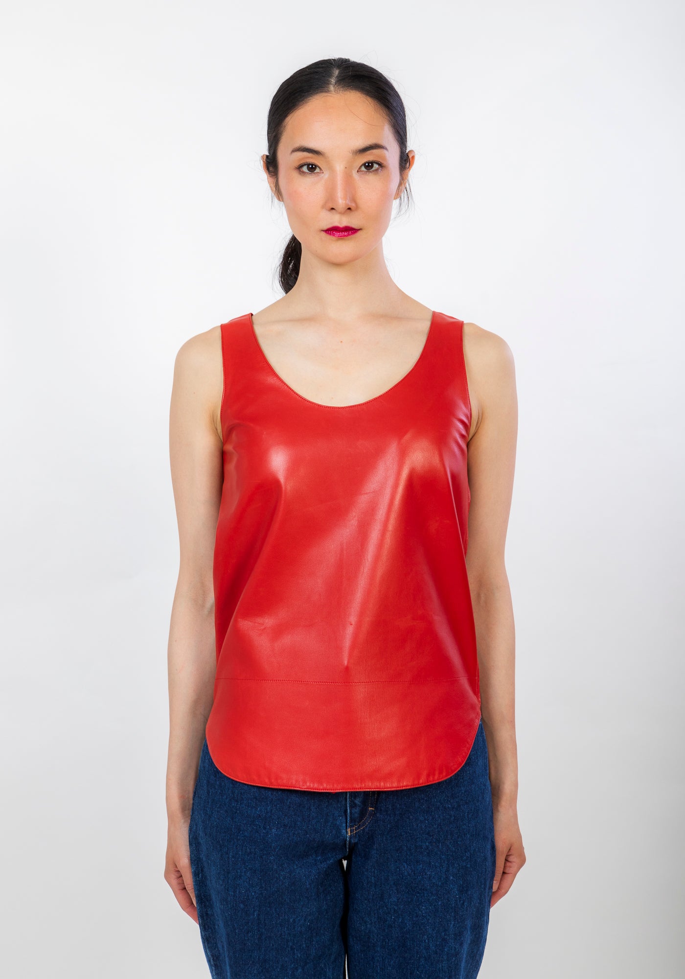 Rare leather sleeveless top
