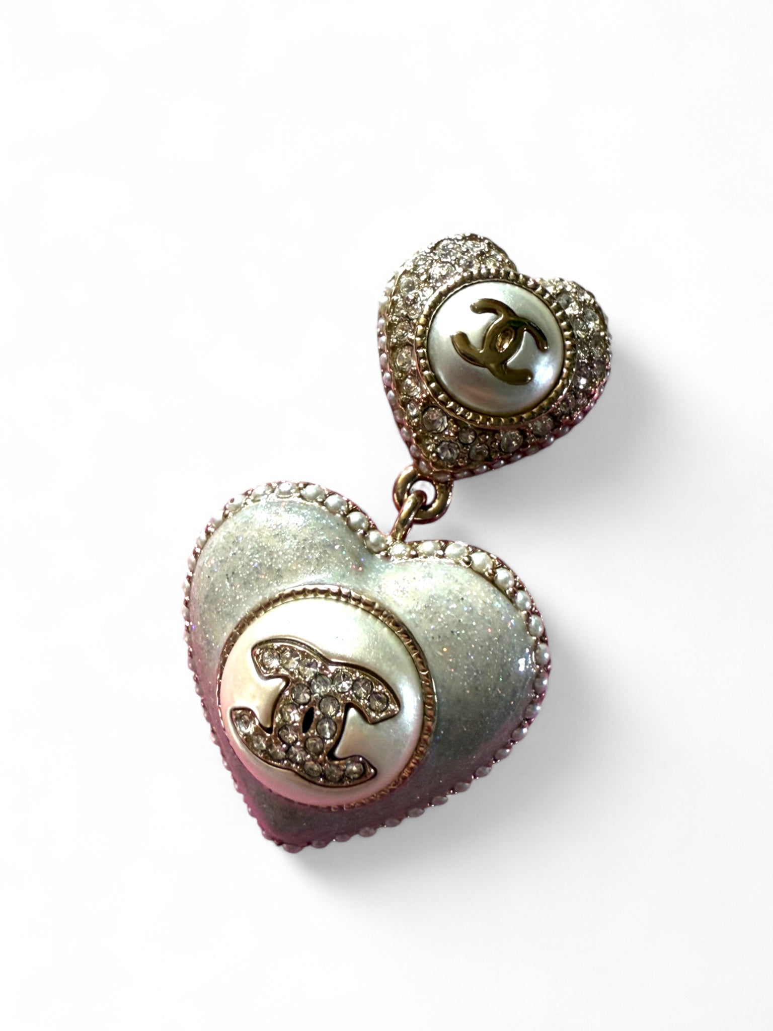 Heart CC ear pendent