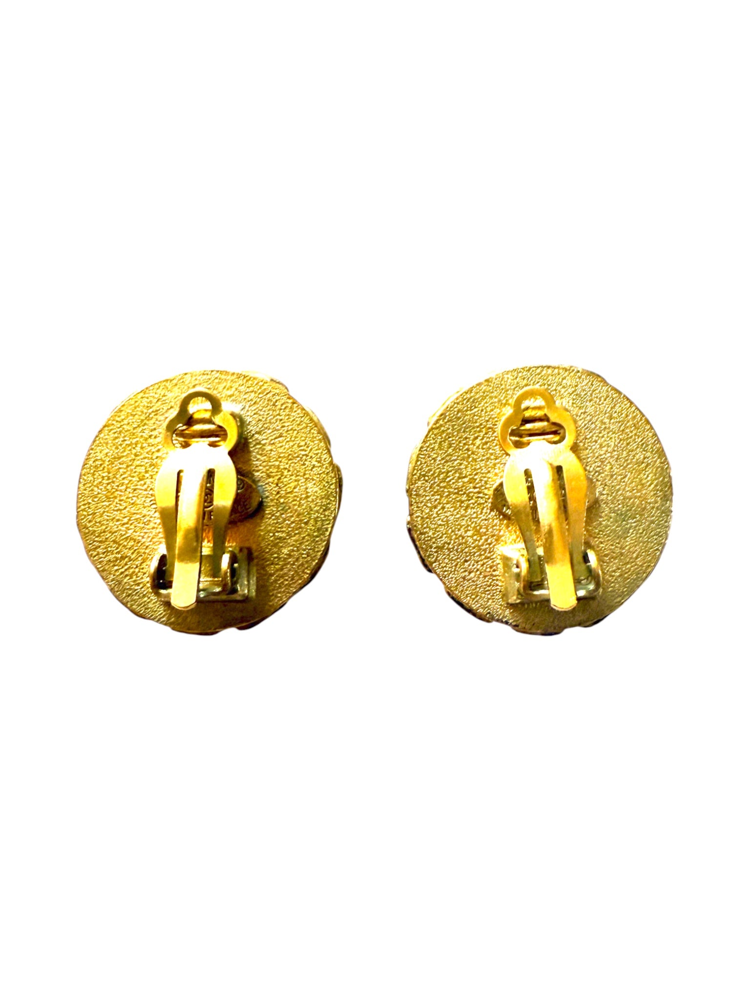 Rare Chanel CC chain shaped clip earrings