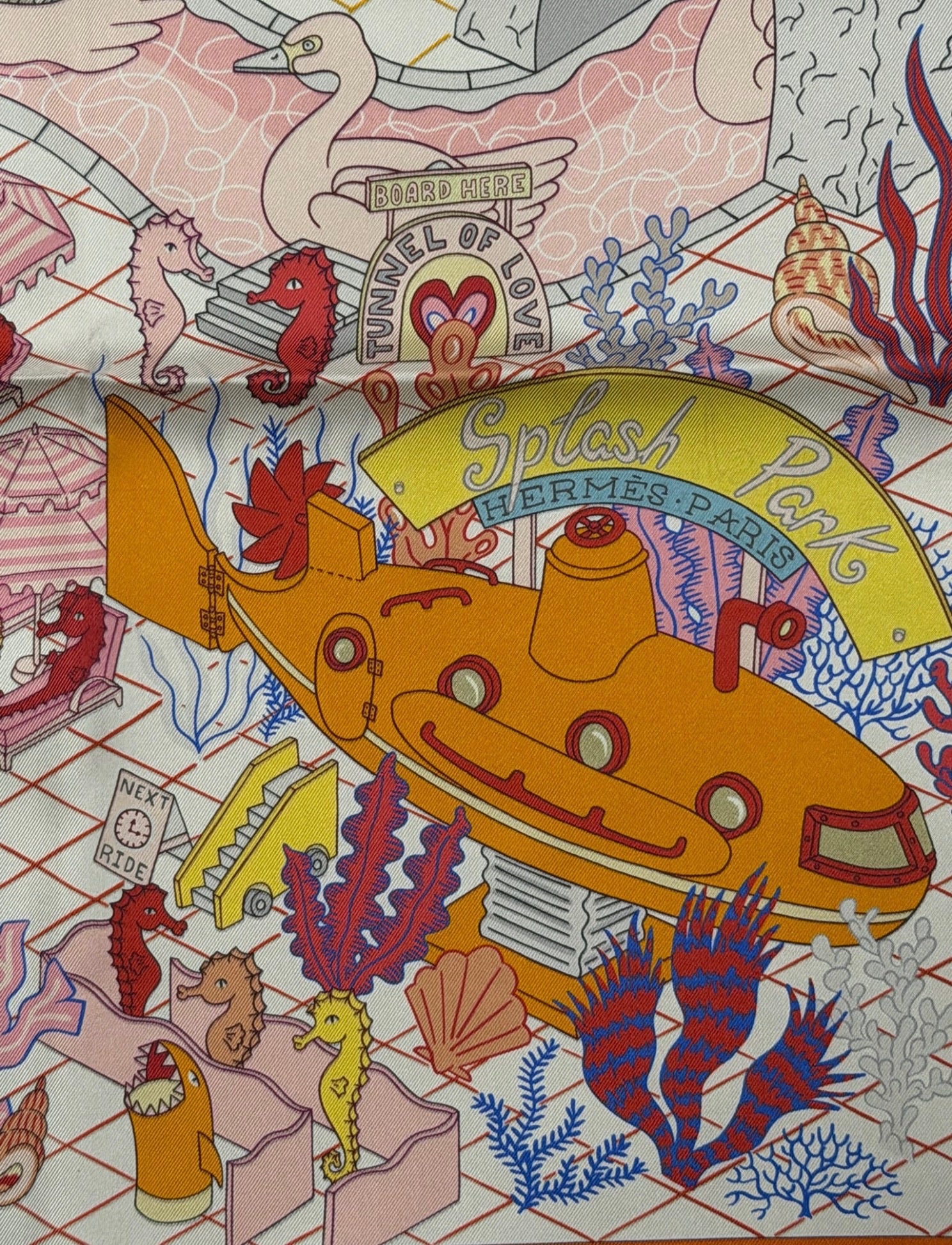 Hermès Paris Silk Carré 90 "Splash Park"