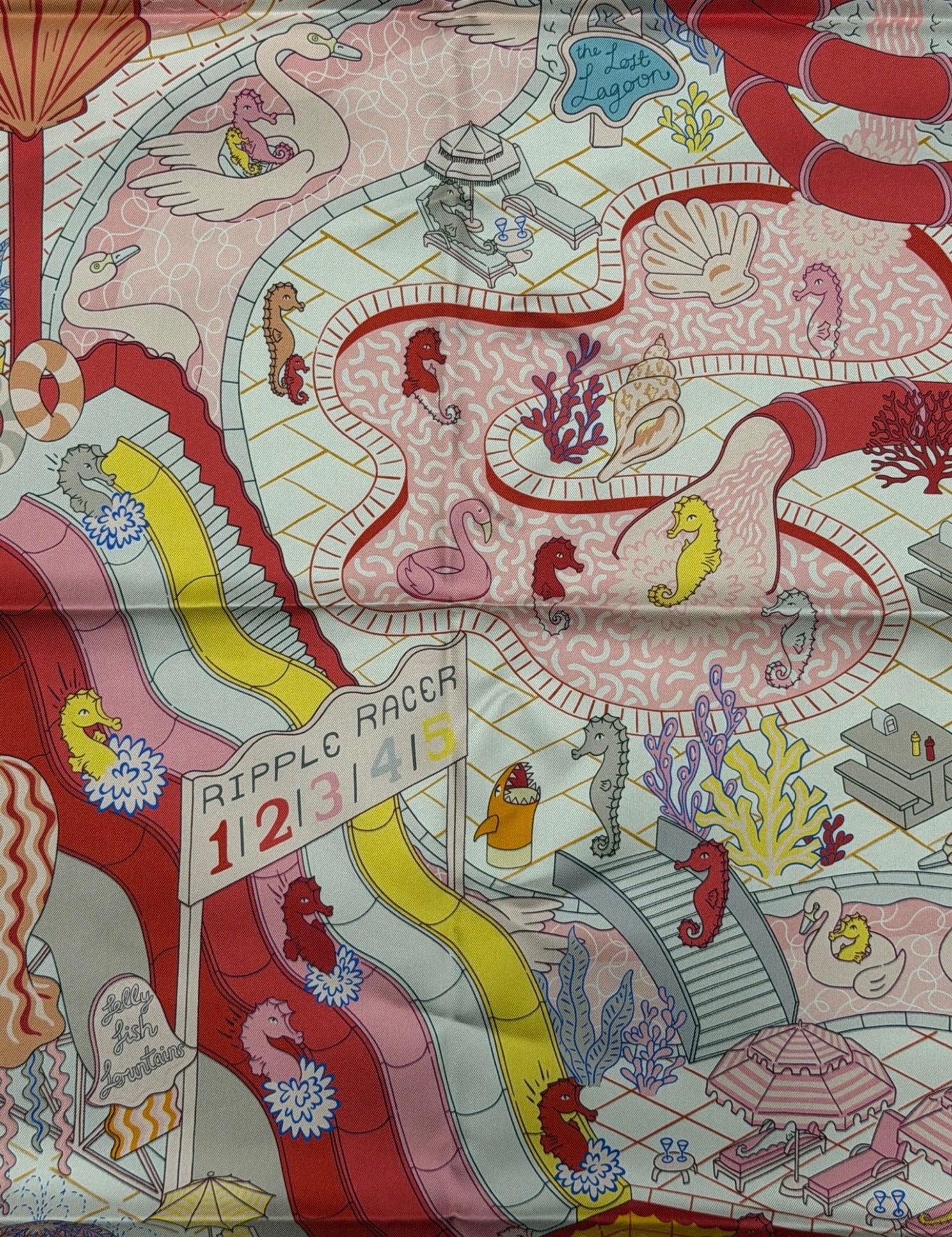 Hermès Paris Silk Carré 90 "Splash Park"