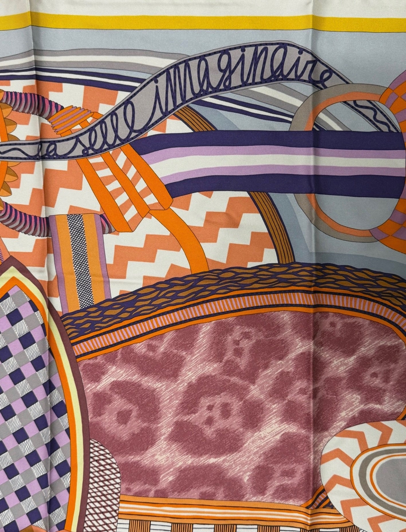 Hermès Paris Silk Carré 90 "La Selle Imaginaire"