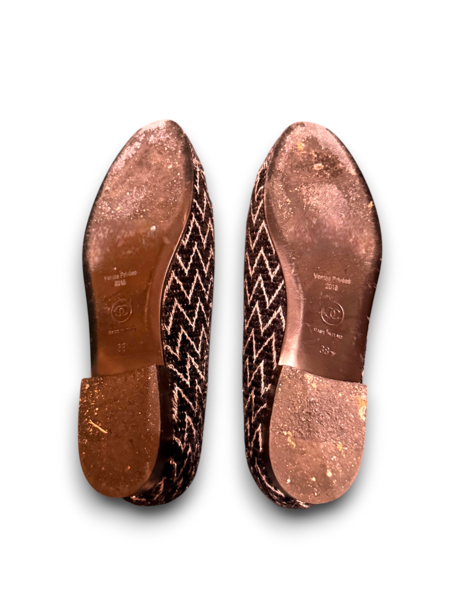 Vintage tweed Chanel ballerines 