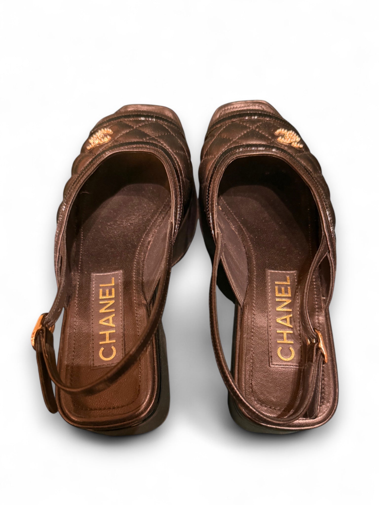 Vintage Chanel platform sandales