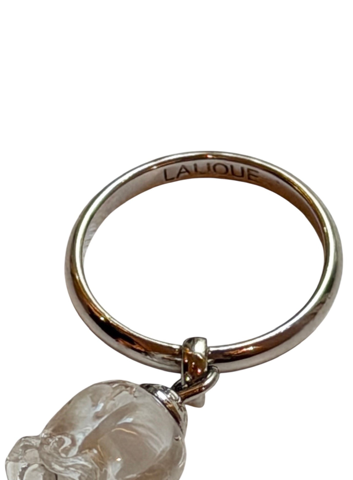 Lalique Muguet Crystal & Sterling Silver Ring