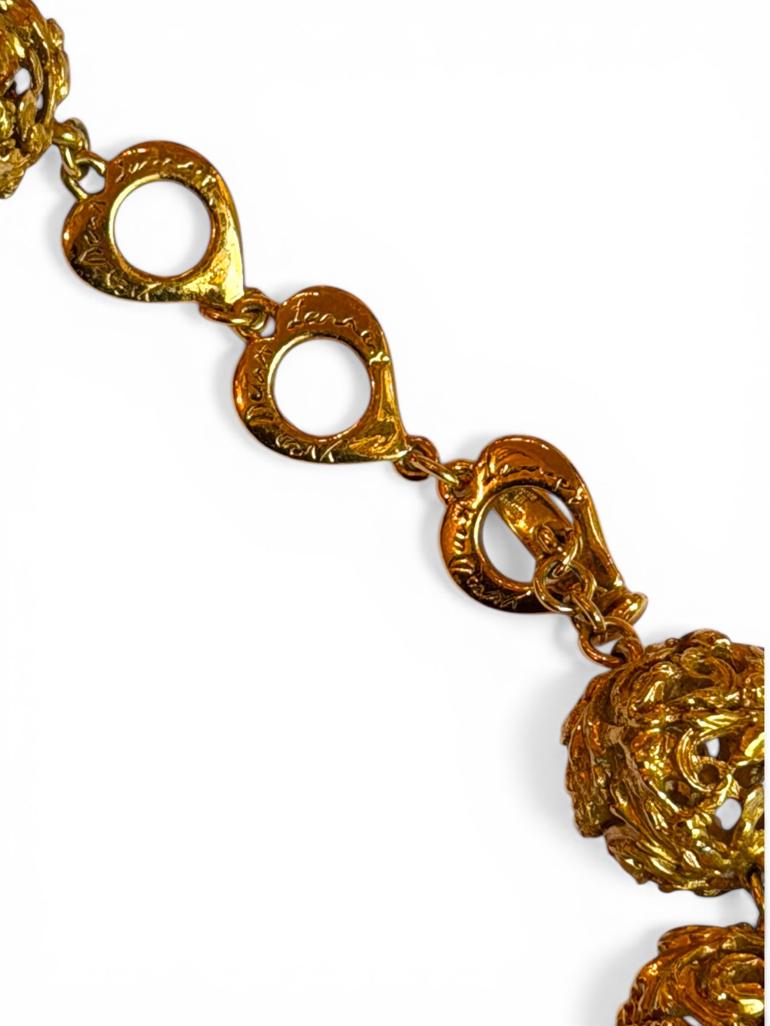 Yves SAINT LAURENT Collier chocker boulle métal doré