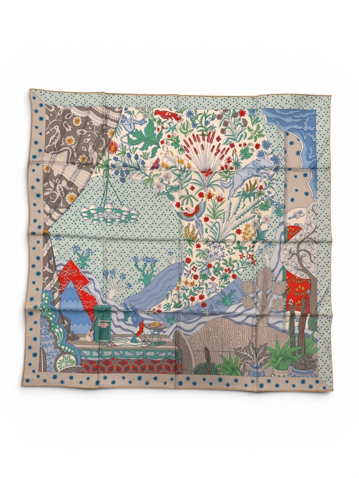 Hermès Paris Silk Carré 90 "Le Premier Chant"