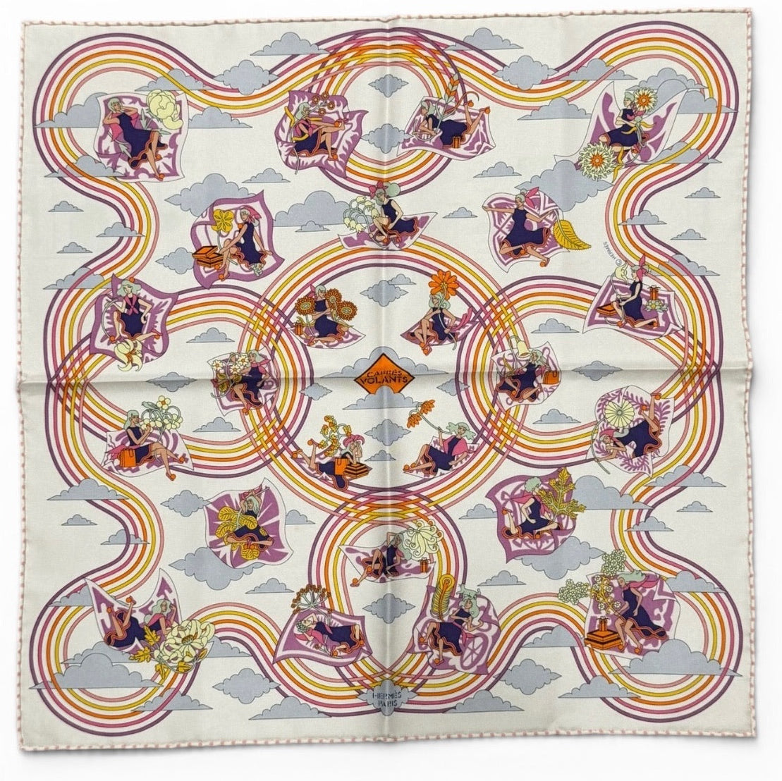 Hermès Paris Silk Gavroche 45 "Carrés Volants"