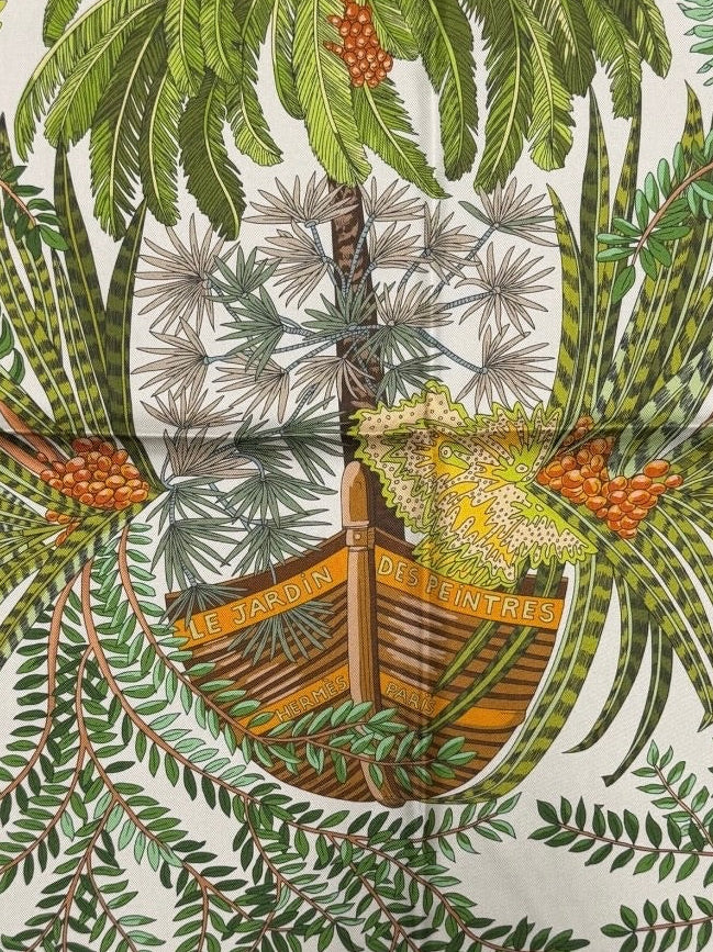 Hermès Paris Silk Carré 90 "Le Jardin des Peintres" (Double Face)