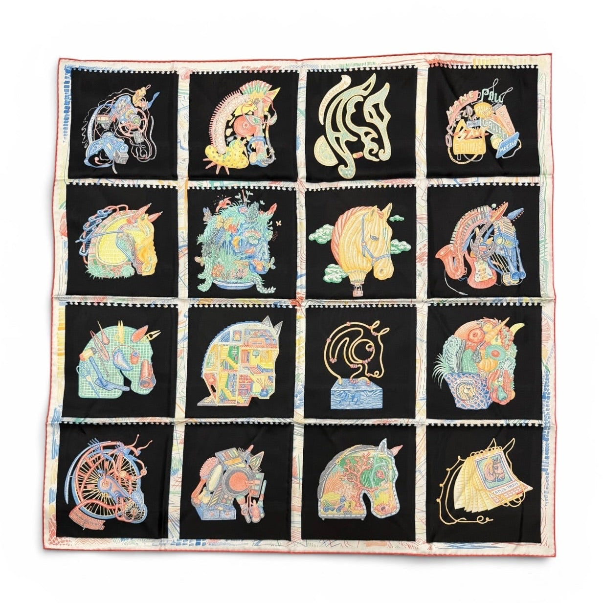 Hermès Paris Silk Carré 90 "Chevaloscope"
