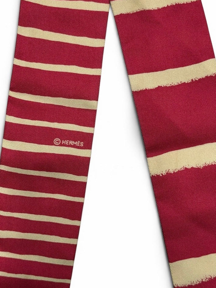 Hermès Paris Silk Twilly "Striped"