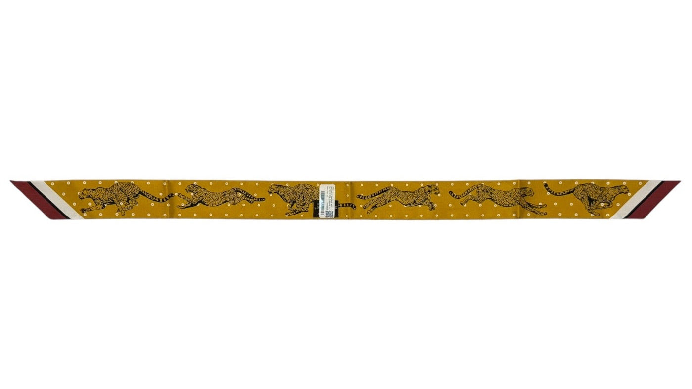 Hermès Paris Silk Twilly "Guépards Bandana"