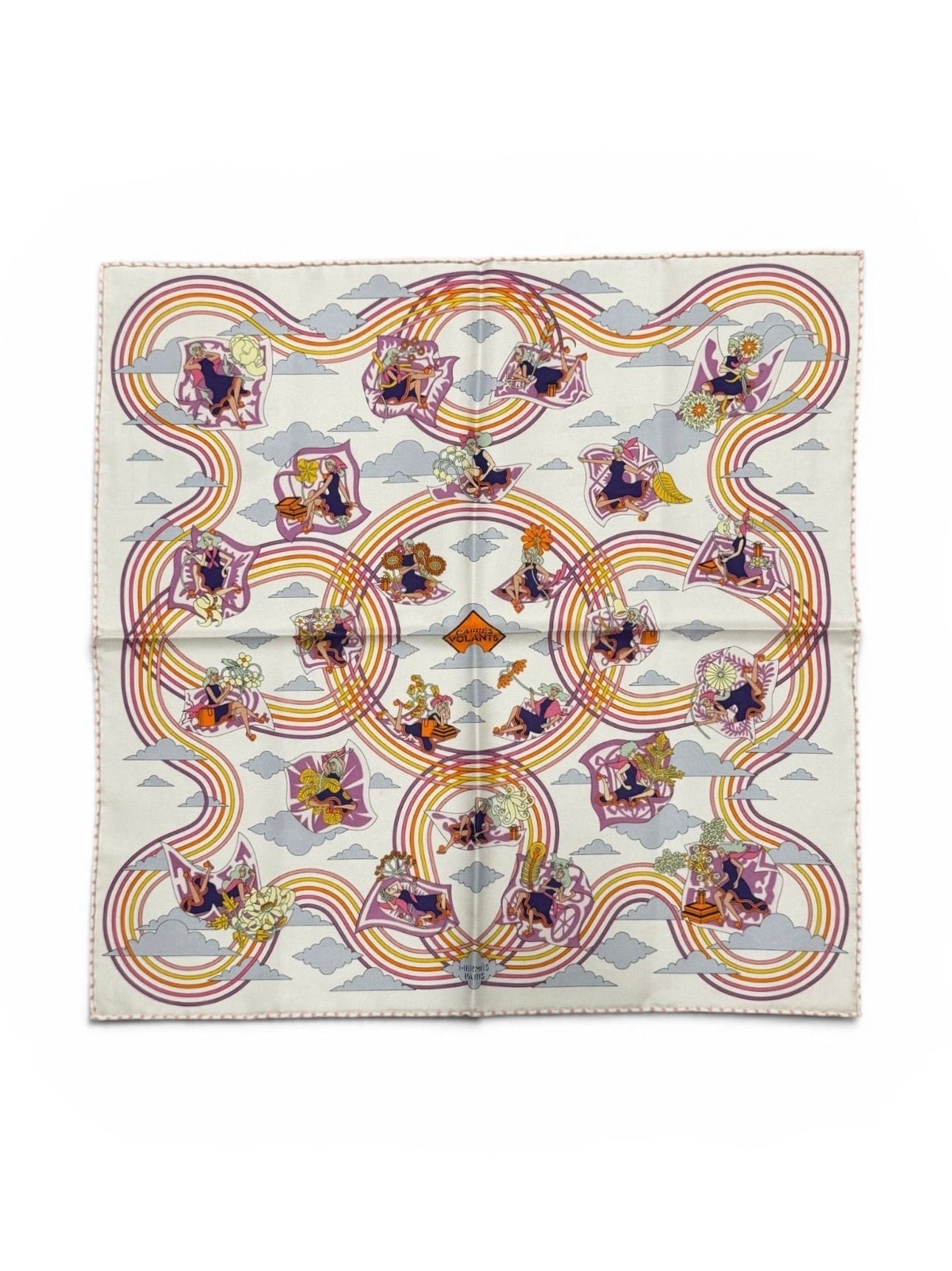 Hermès Paris Silk Gavroche 45 "Carrés Volants"
