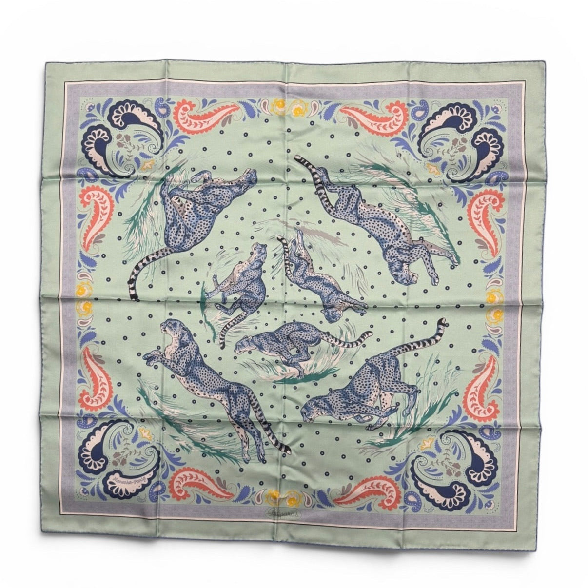 Hermès Paris Silk Carré 90 "Guépards"