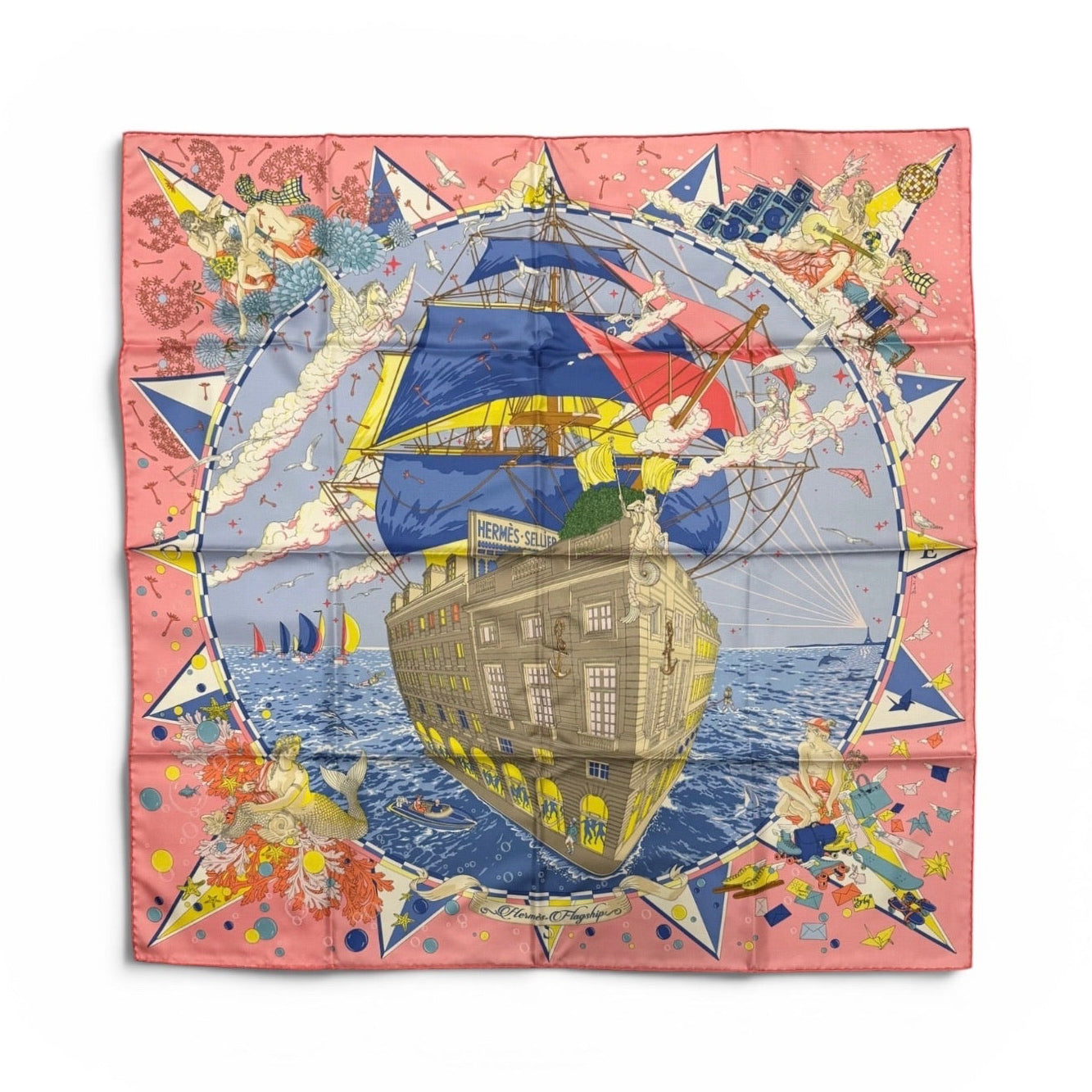 Hermès Paris Silk Carré 90 "Hermès Flagship"