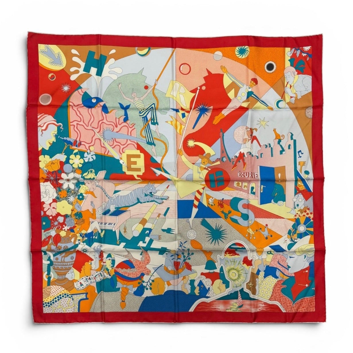 Hermès Paris Silk Carré 90 "Cirque Hermès"