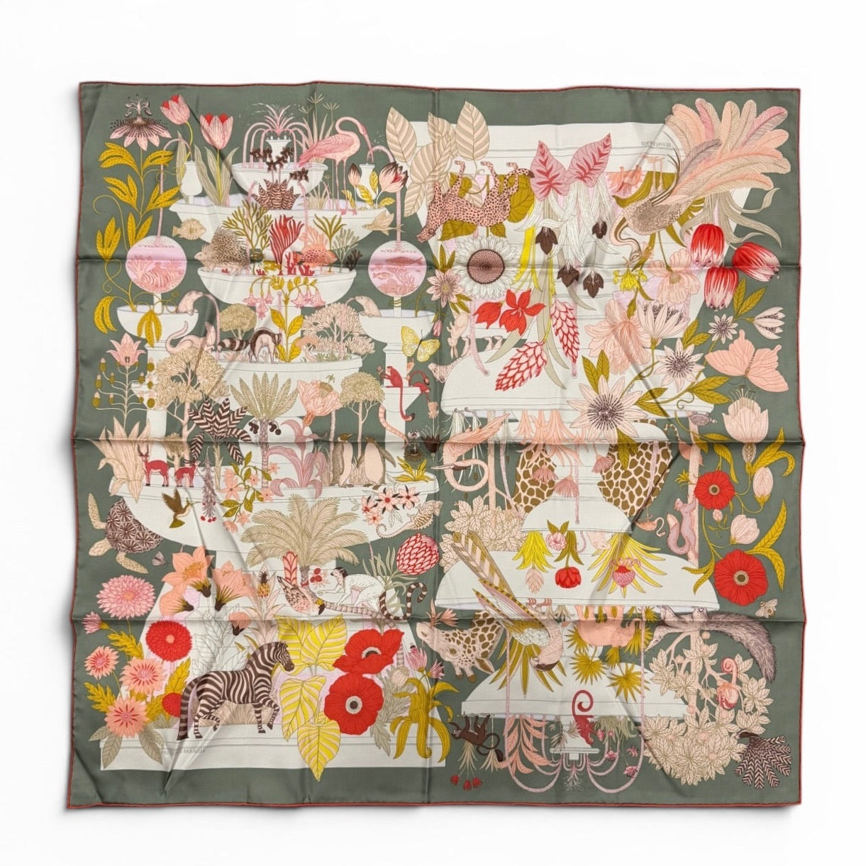 Hermès Paris Silk Carré 90 "Precious Paradise"