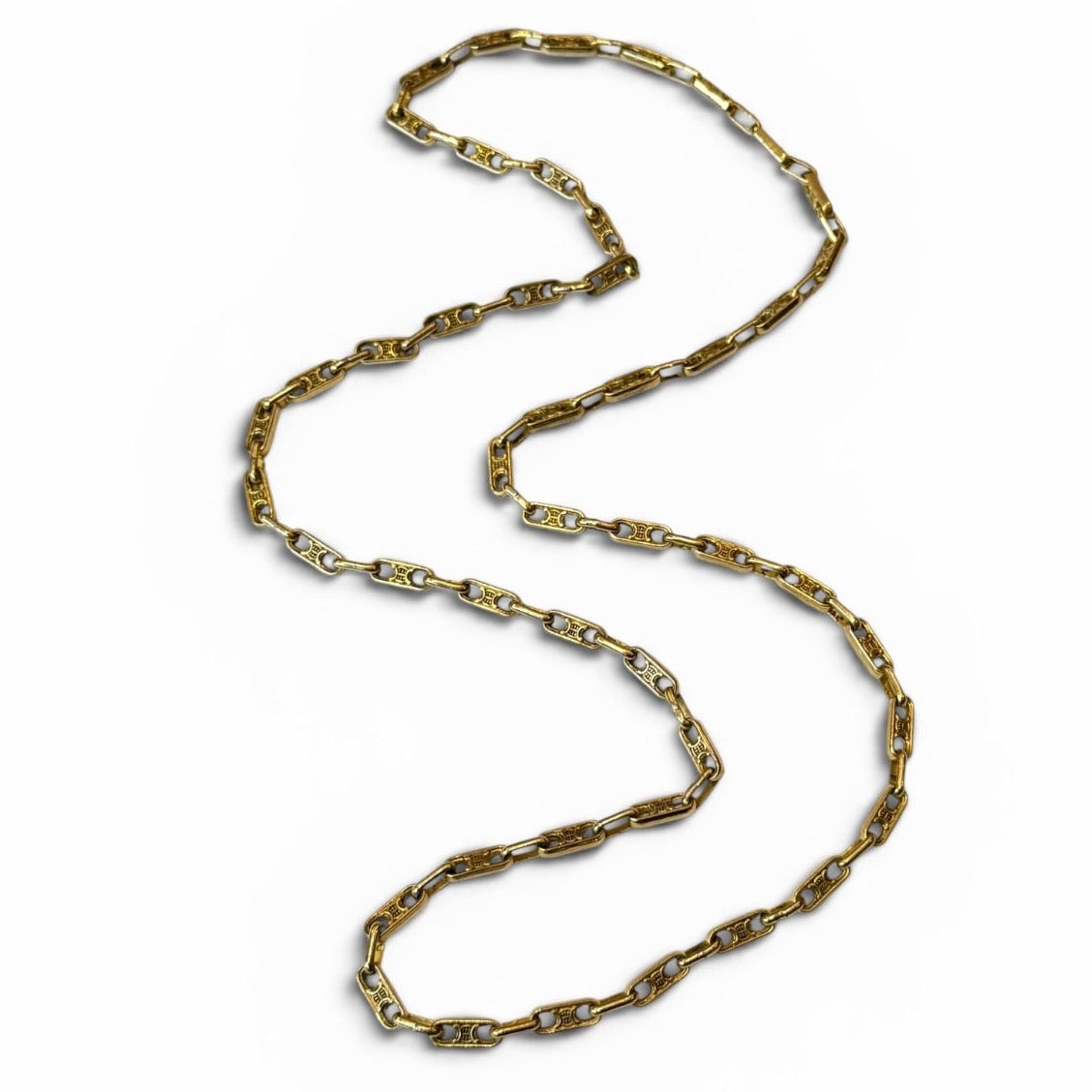 Celine Gold-Tone Triomphe Chain Link Necklace
