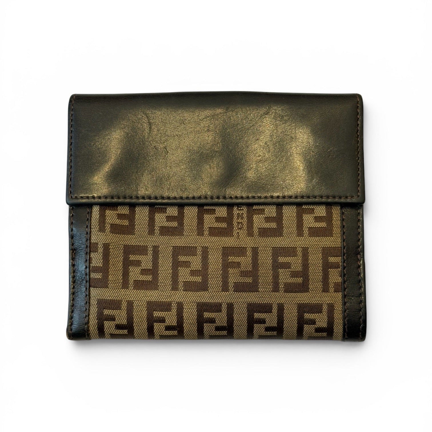 Fendi Zucca Canvas Compact Wallet