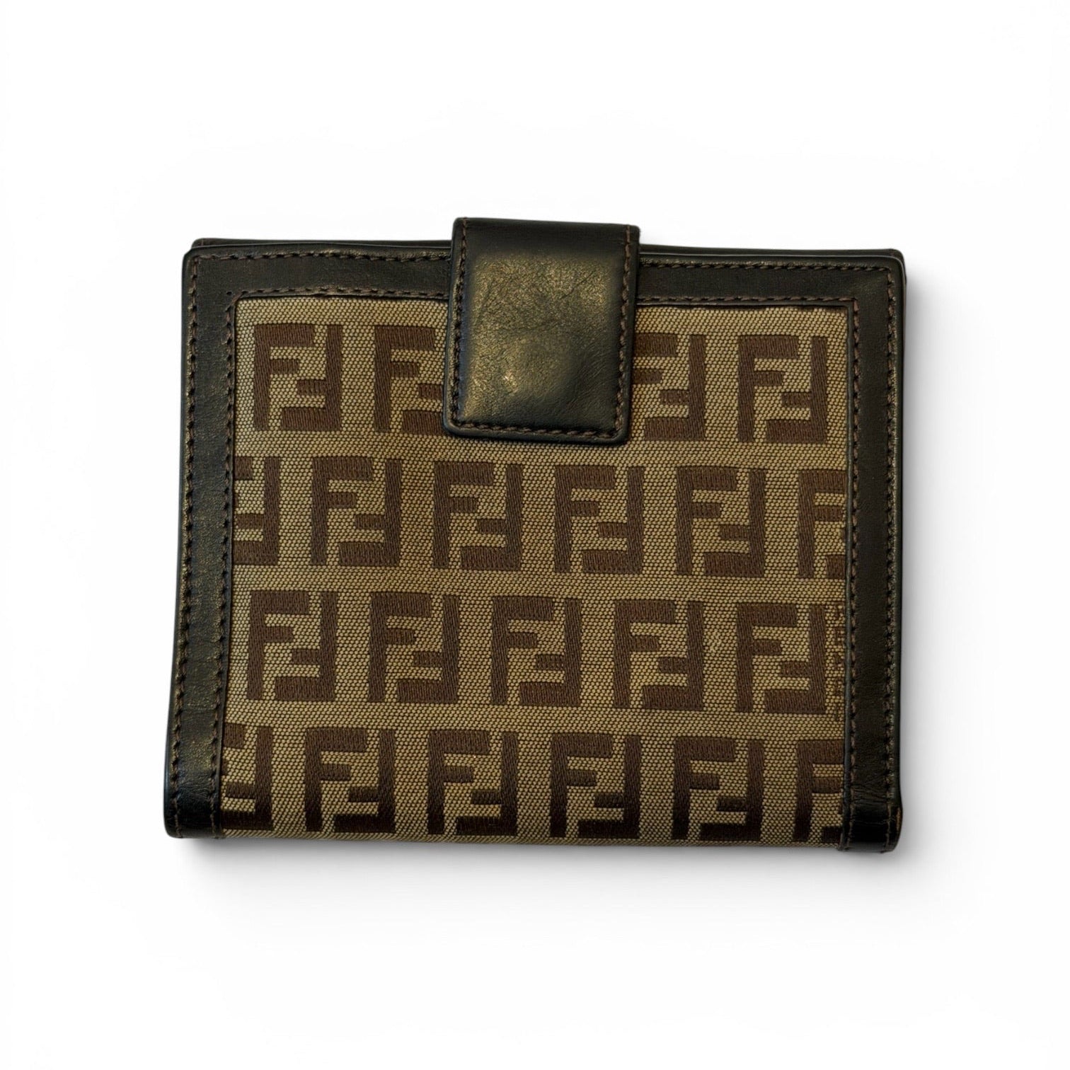 Fendi Zucca Canvas Compact Wallet