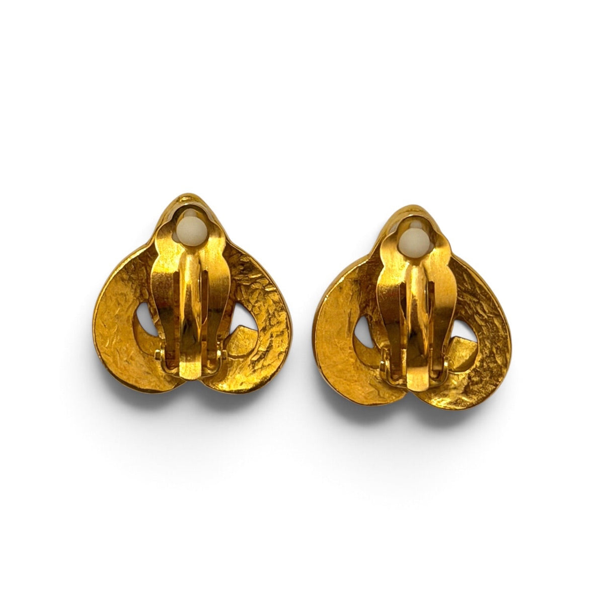 Chanel CC Gold-Tone Cut-Out Clip Earrings