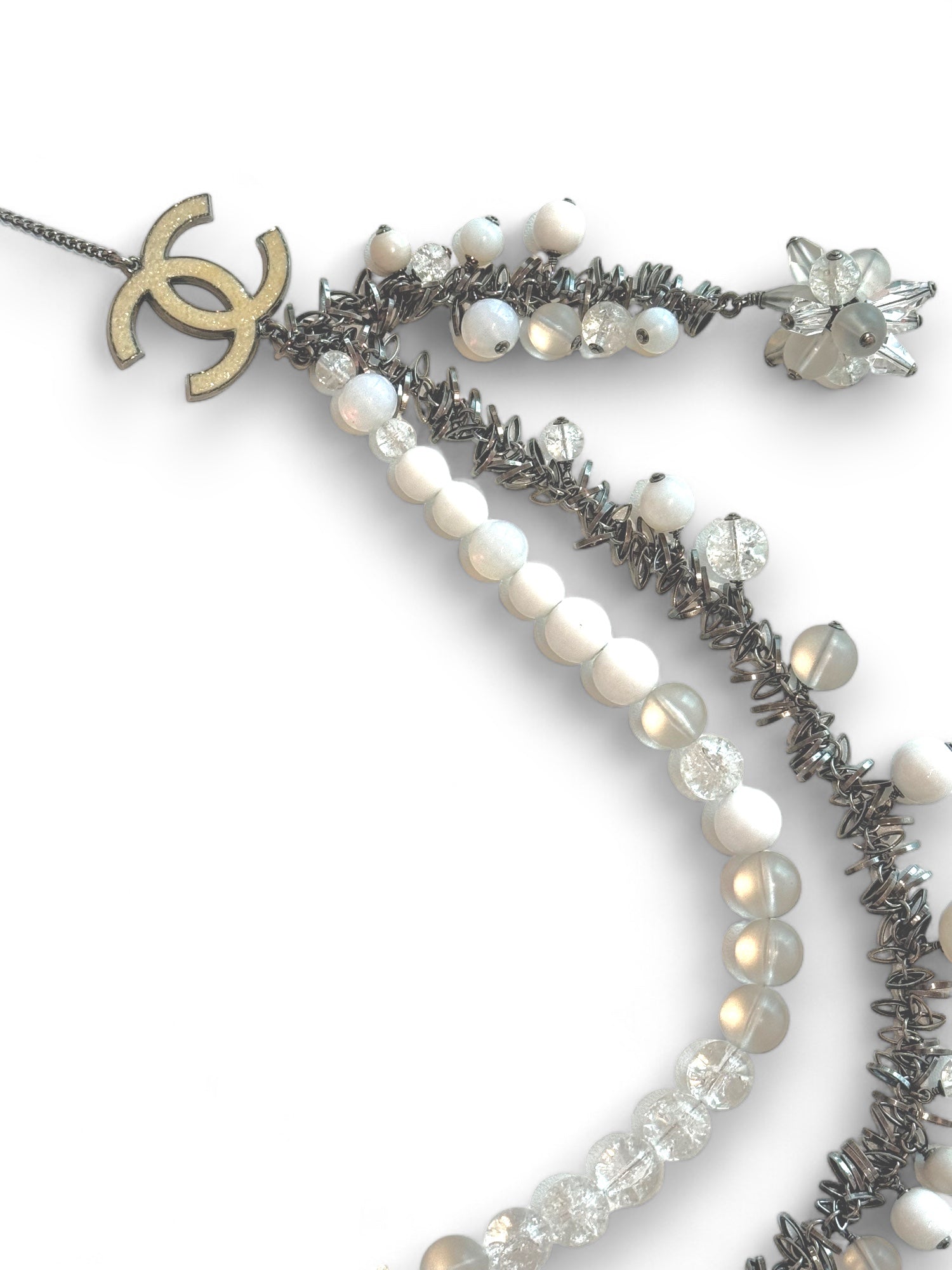Bleu tone pearls necklace