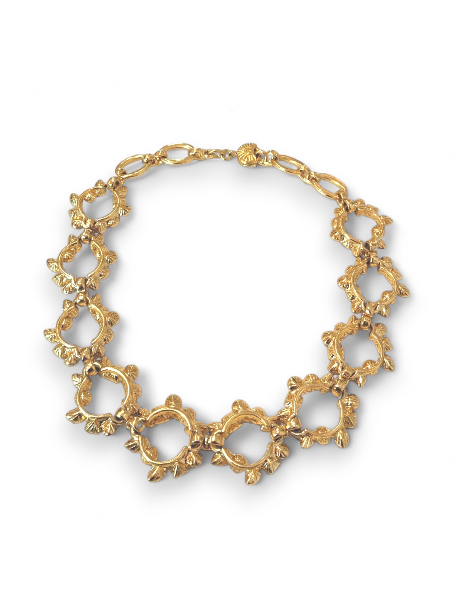 Rare rose tone strassembellished necklace