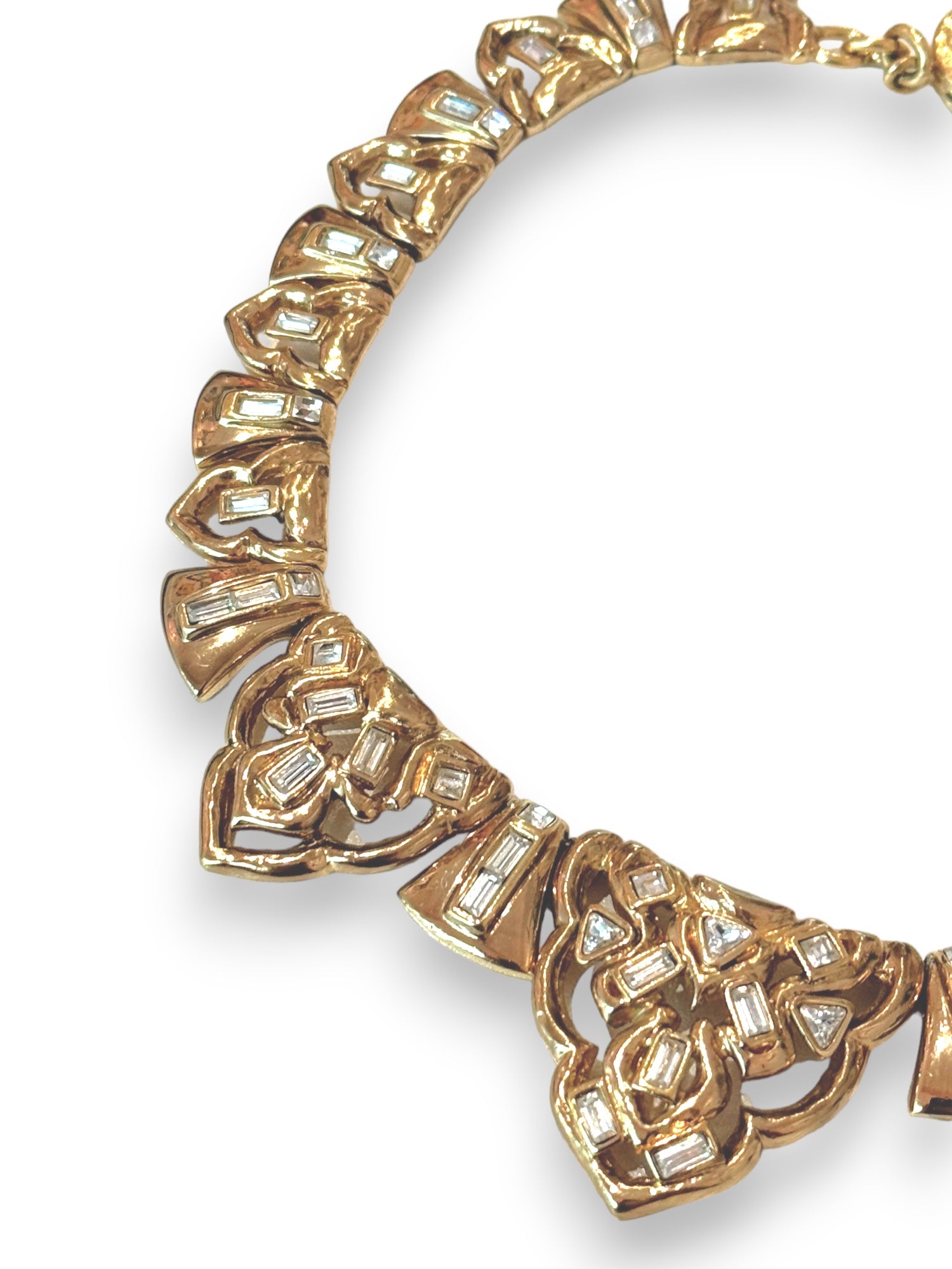 Rare strass embellished necklace