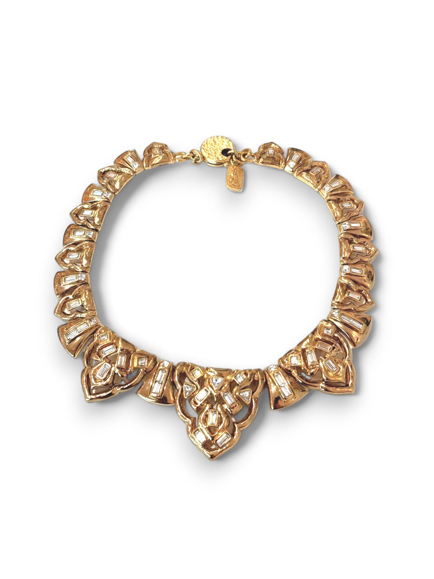 Rare strass embellished necklace