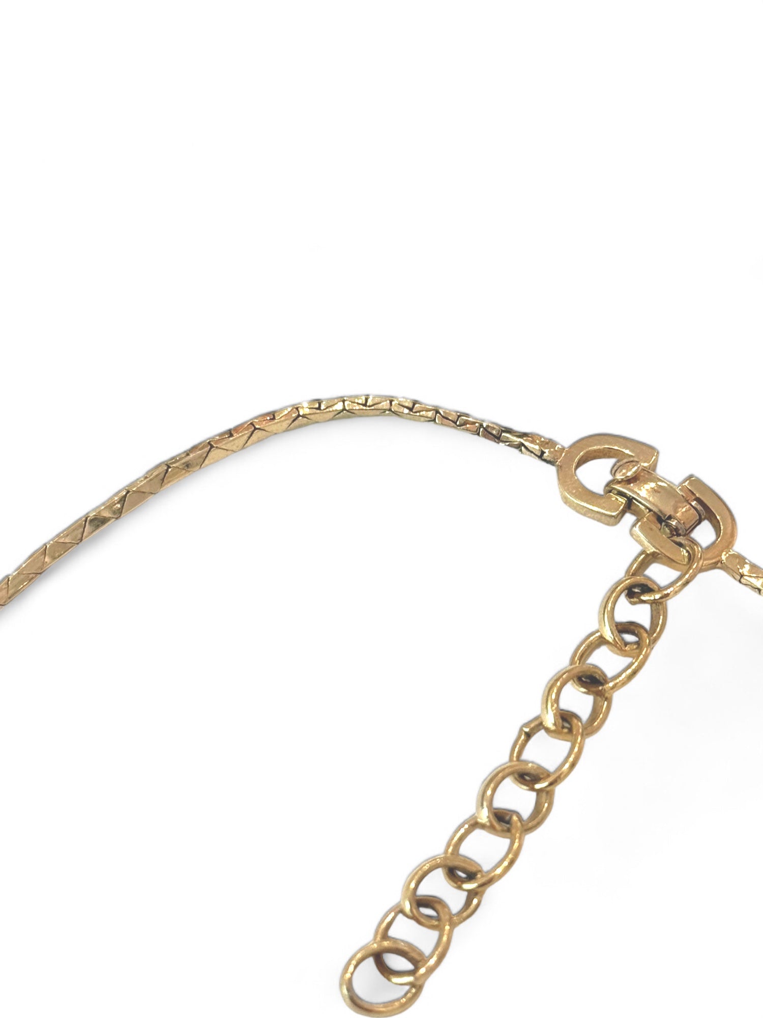 Flower strass embellished necklace