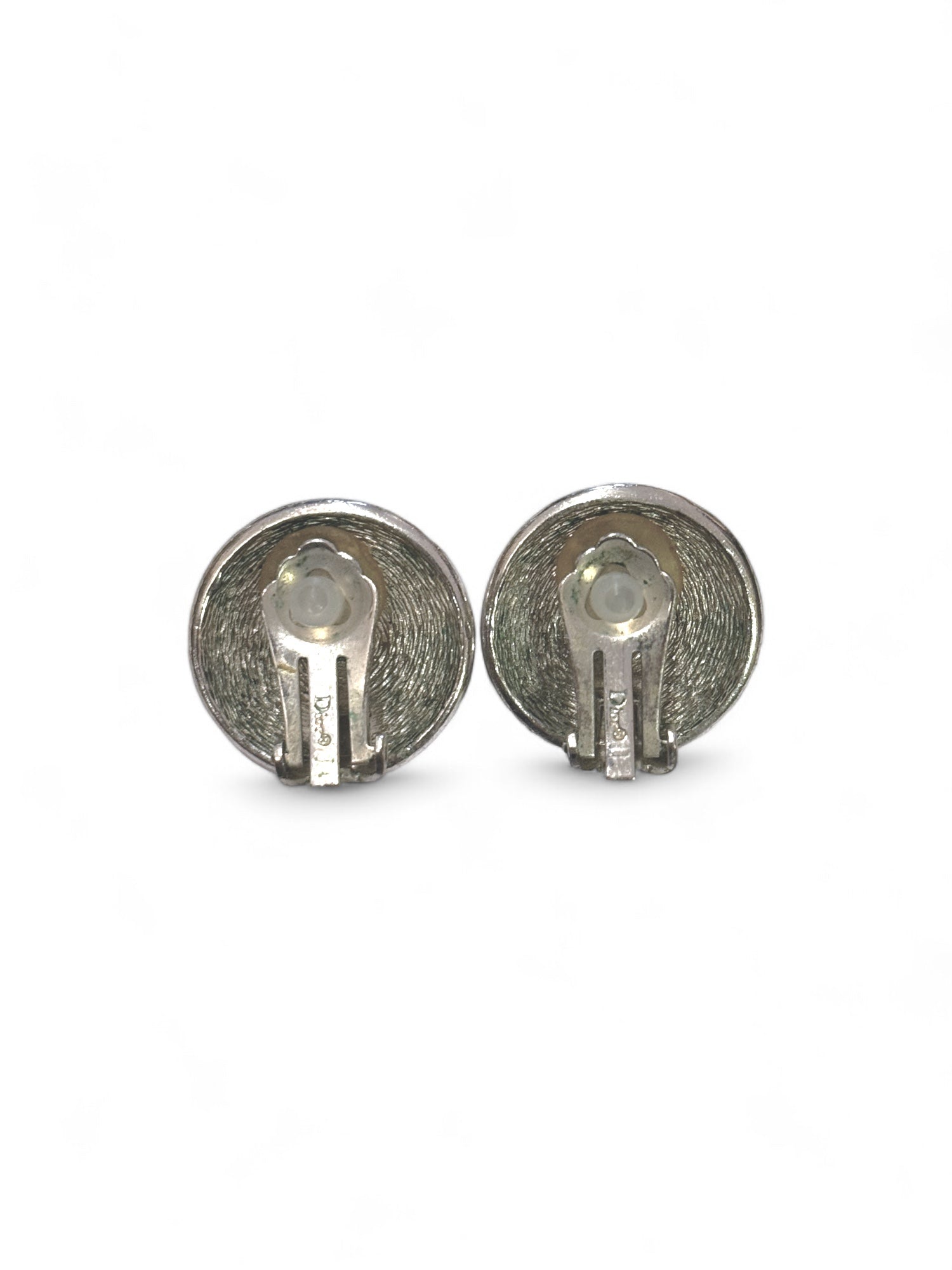 Vintage embossed clip earrings