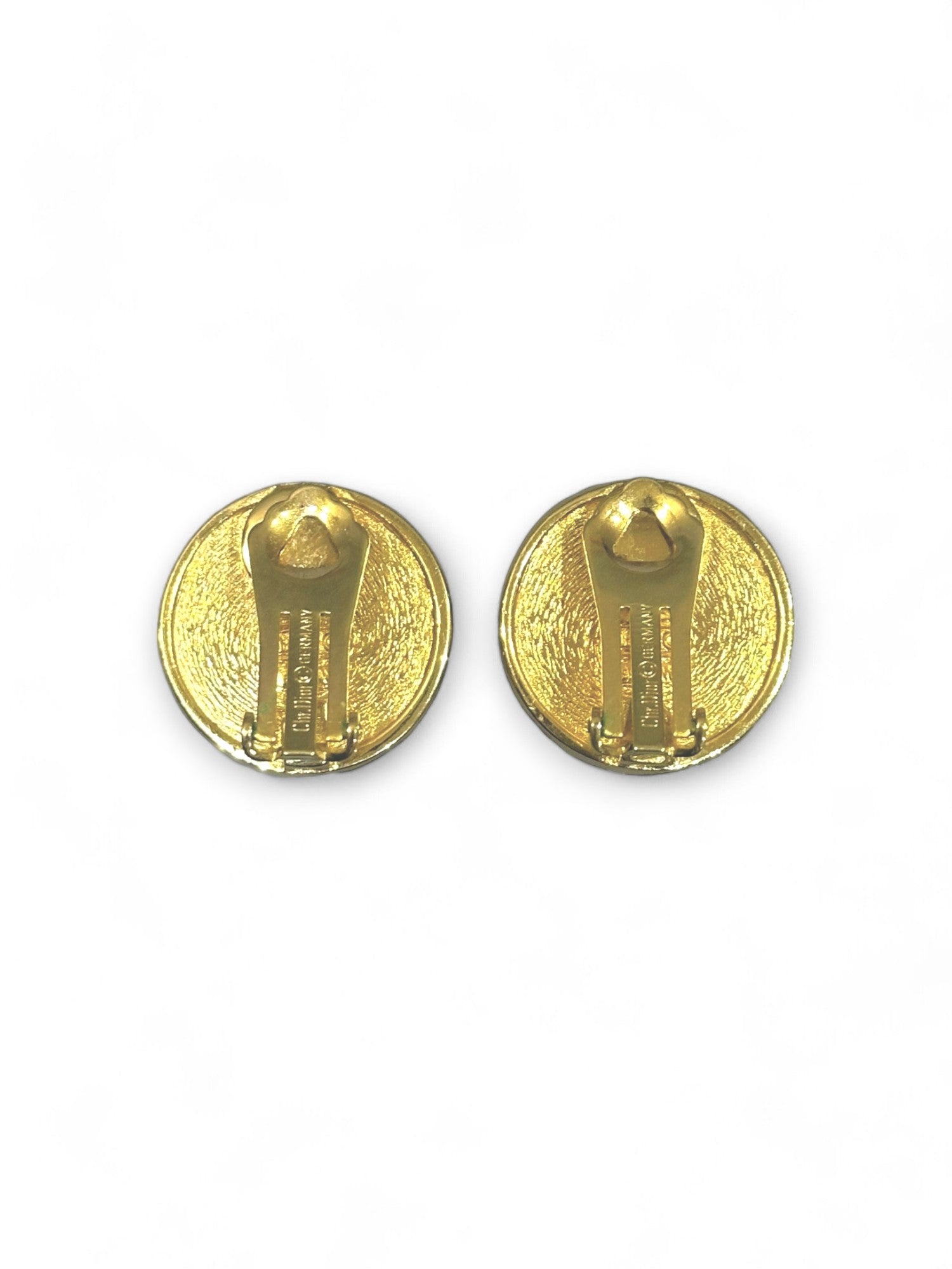 Vintage embossed clip earrings