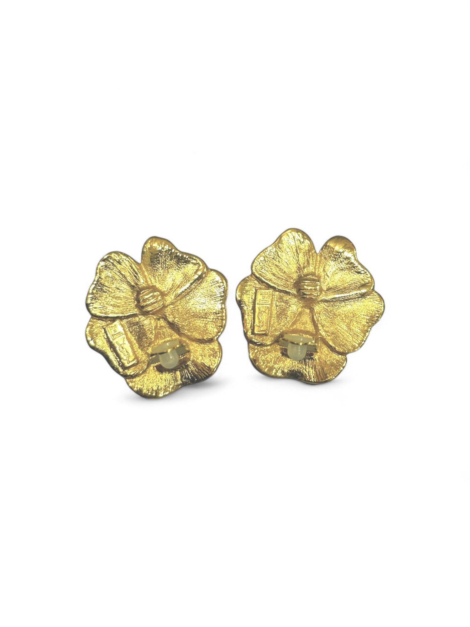 Vintage flower clip earrings