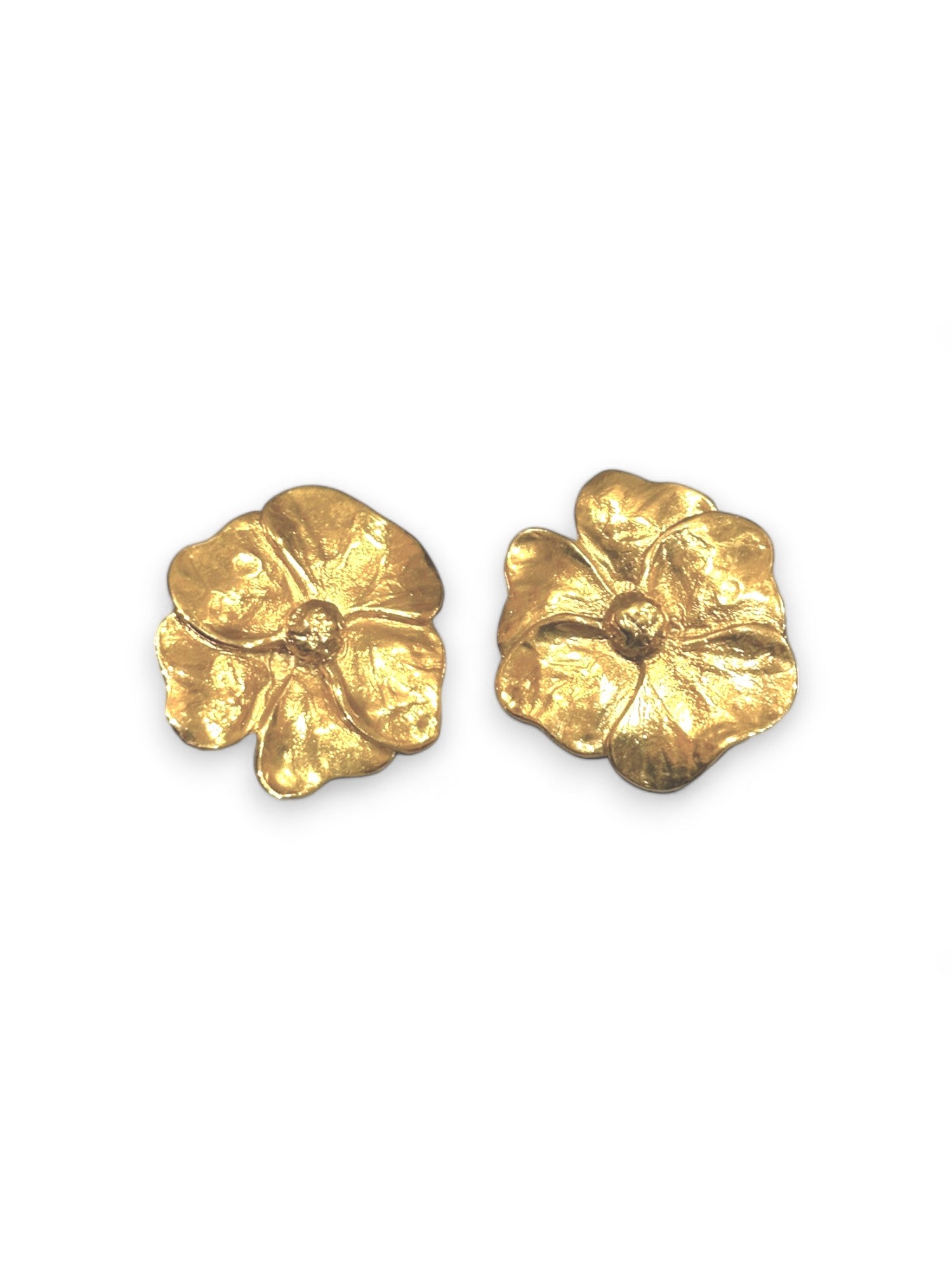 Vintage flower clip earrings
