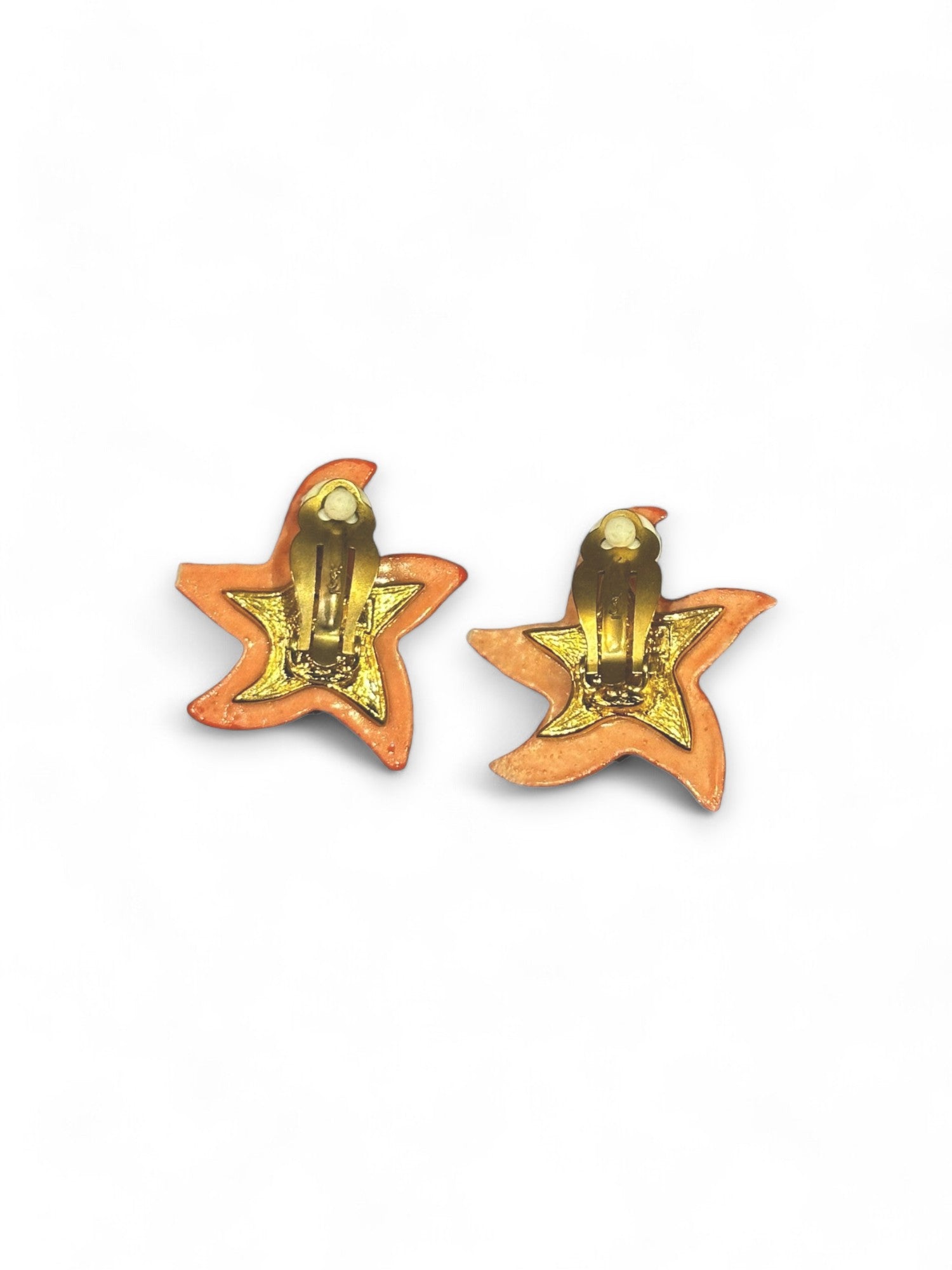 Rare starfish clip earrings