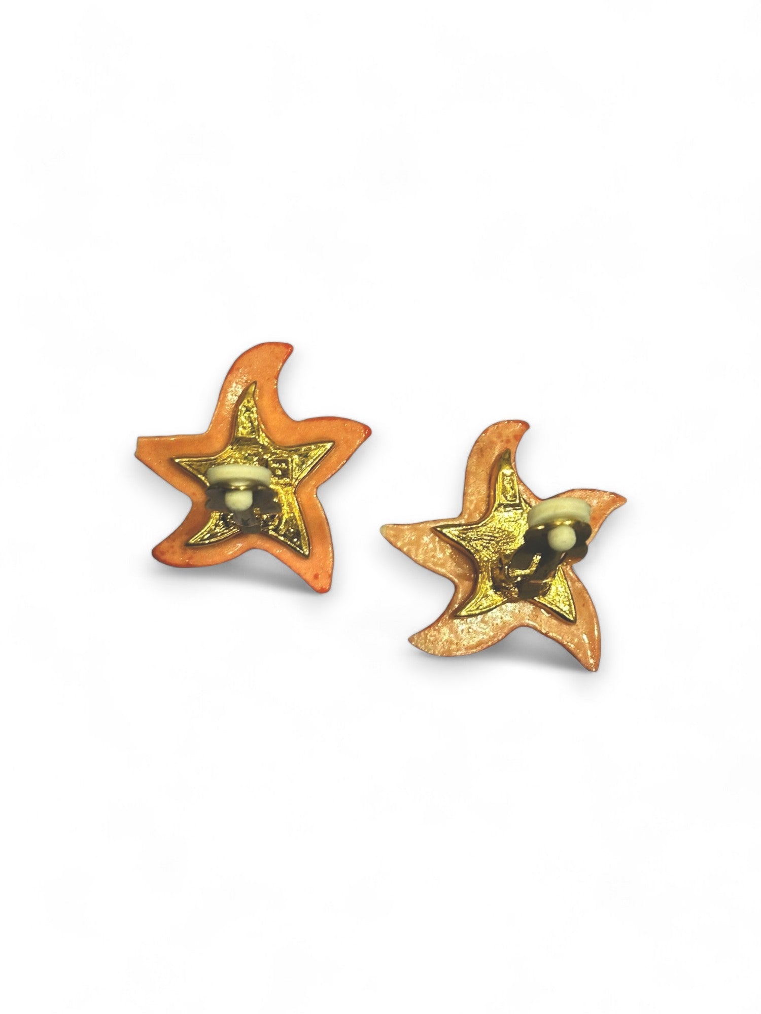 Rare starfish clip earrings