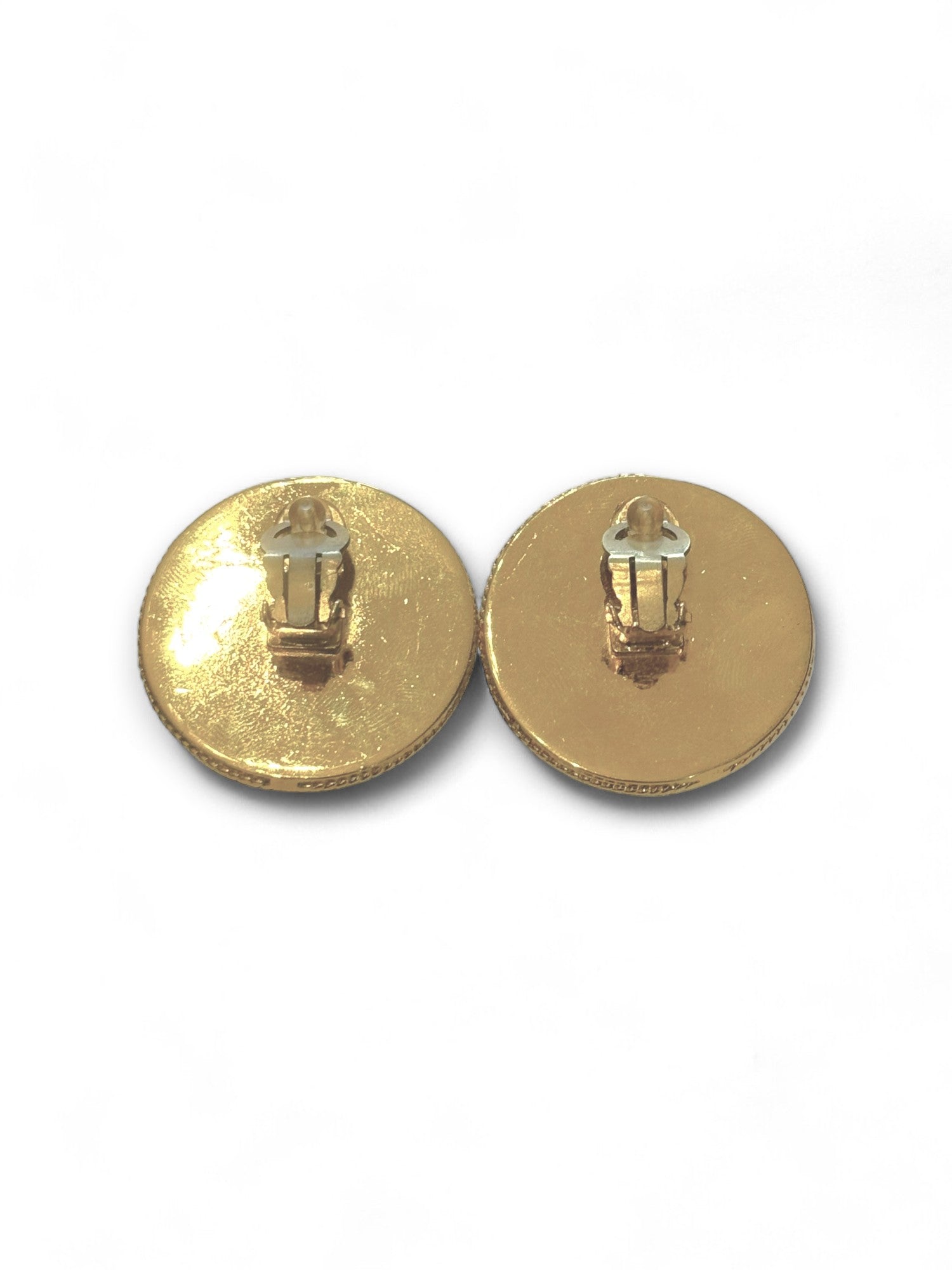 Boucles d'oreilles à clip en relief avec trèfle rare