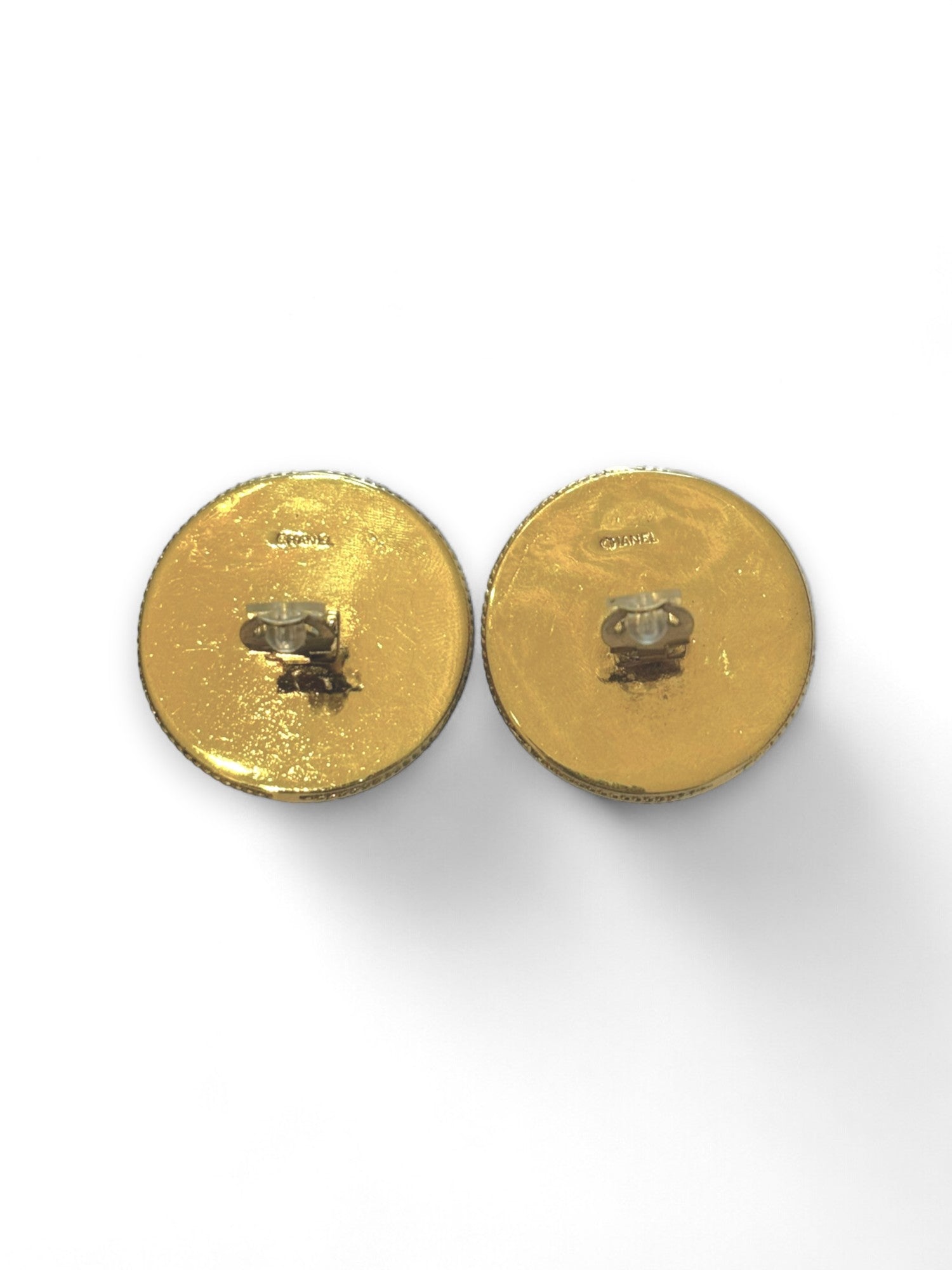 Boucles d'oreilles à clip en relief avec trèfle rare