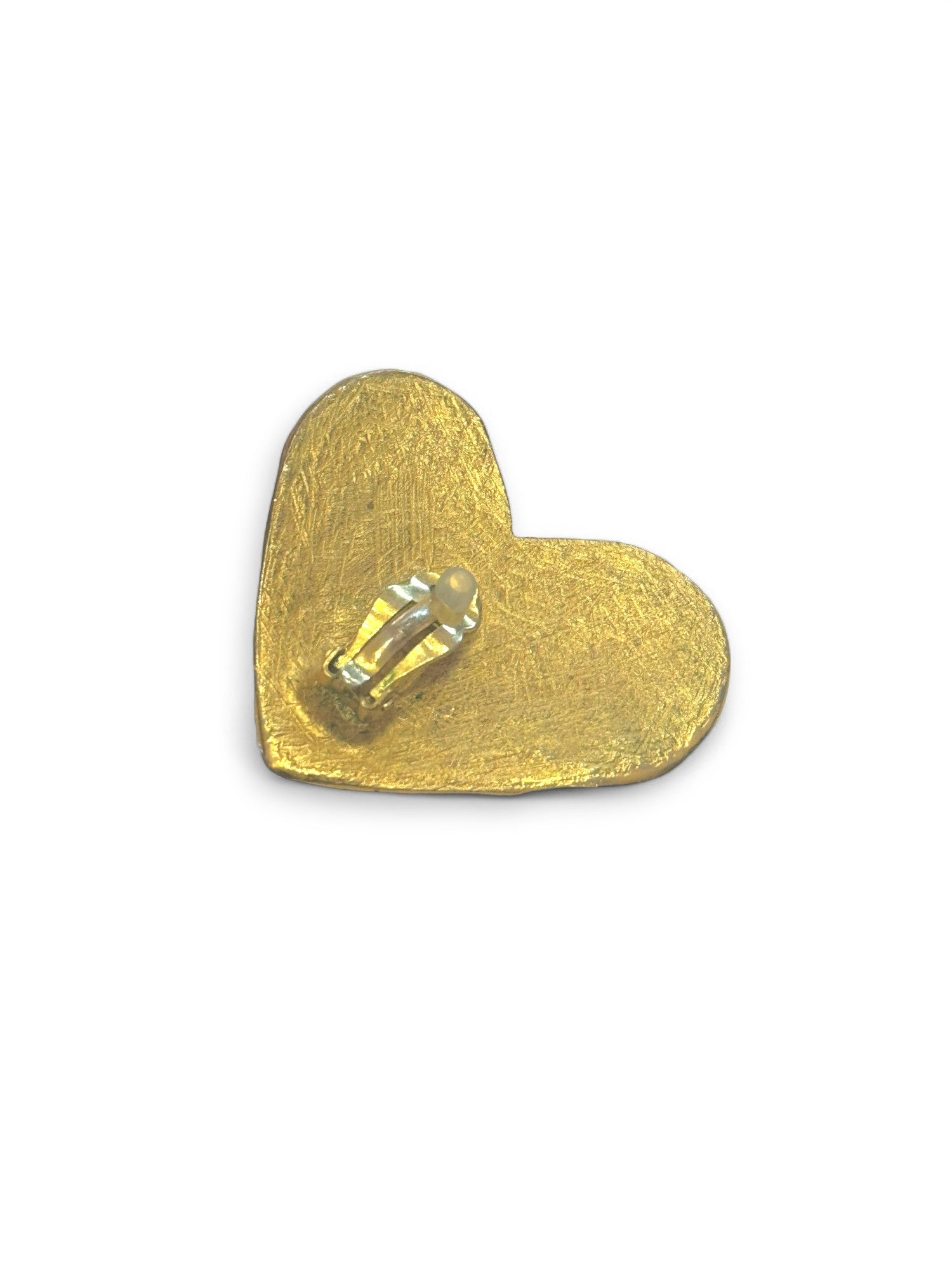 Boucles d'oreilles à clip en forme de cœurs blessés