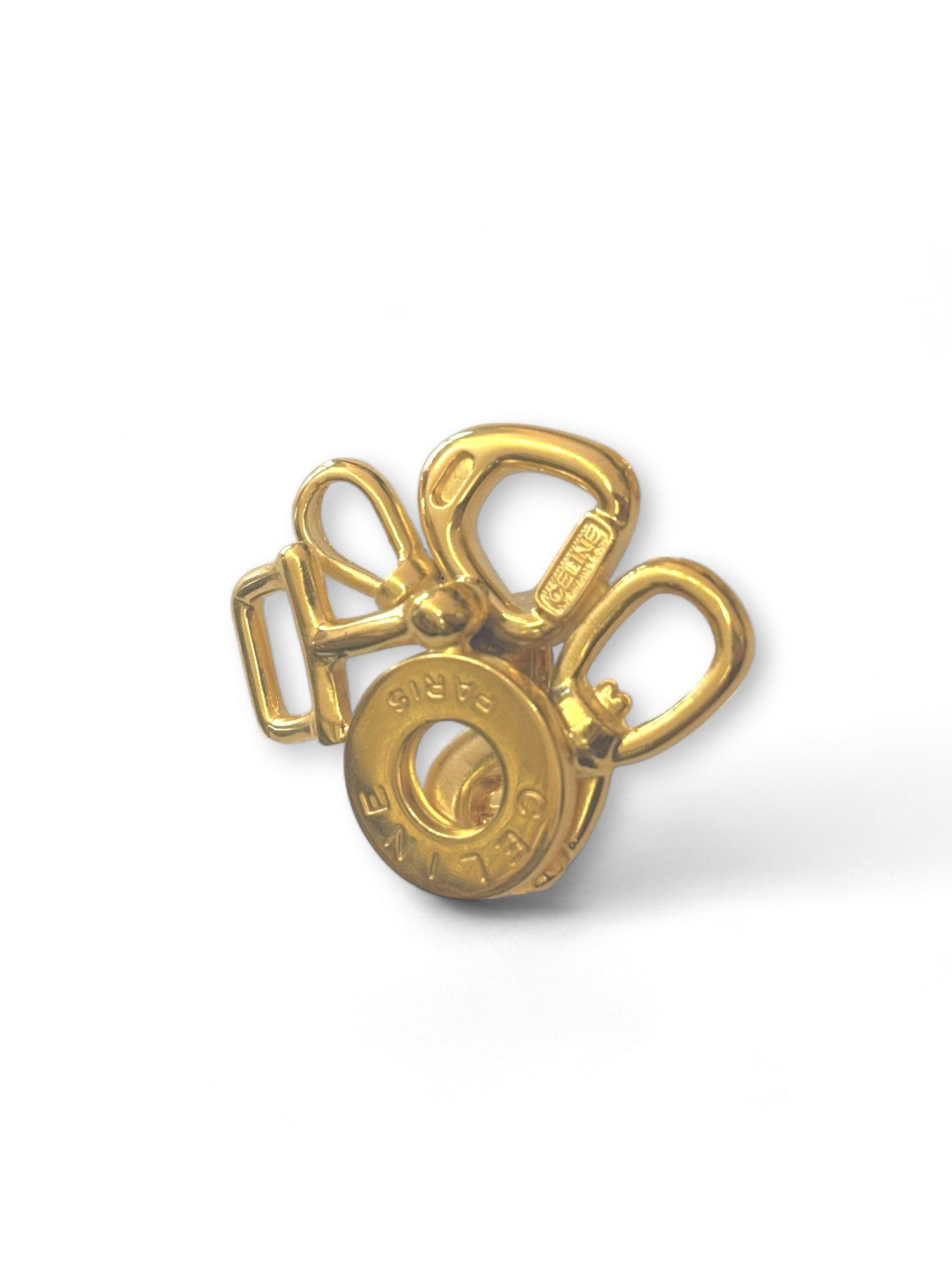 Rare multi buckle clip earrings