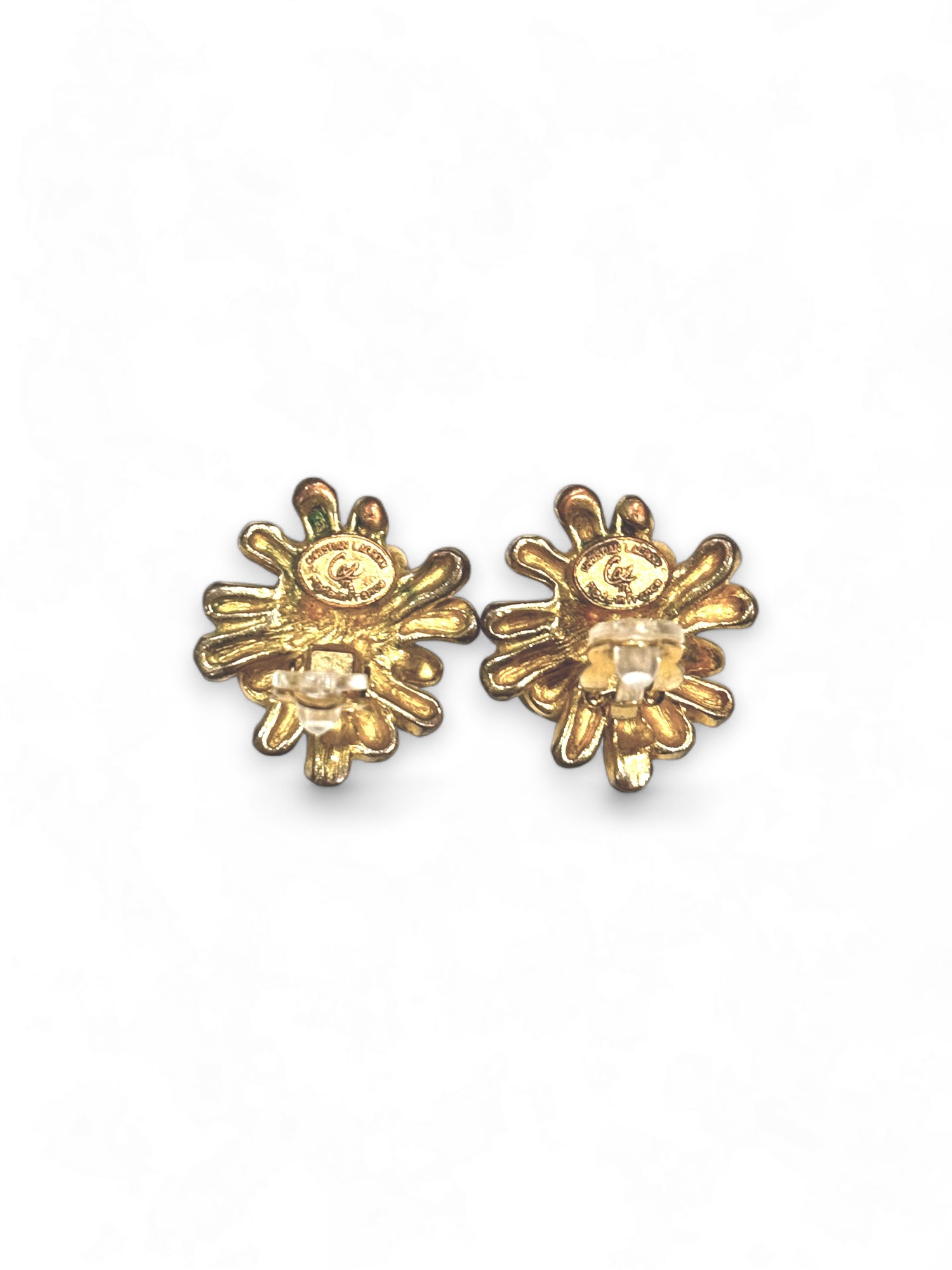 Vintage coral clip earrings
