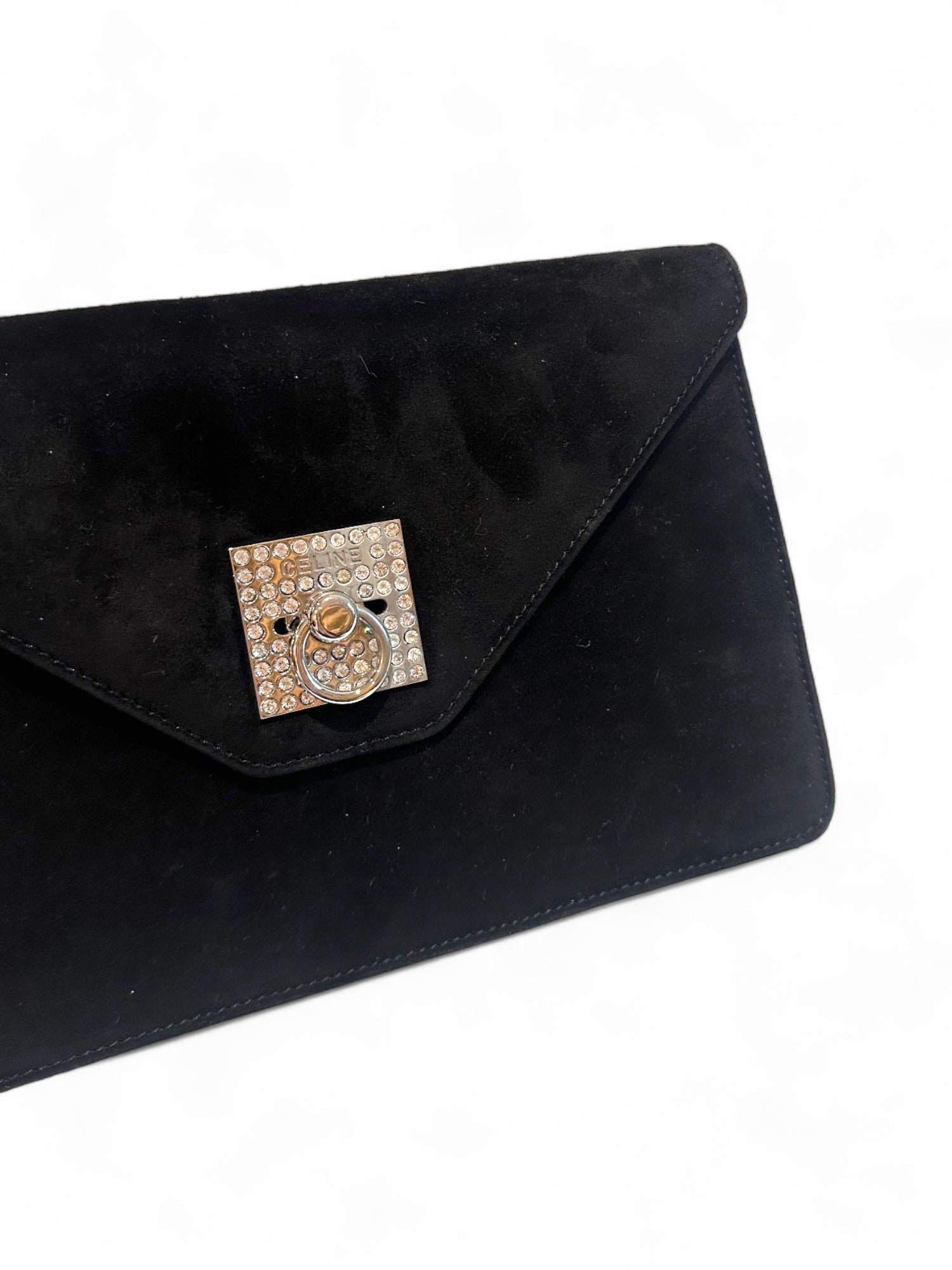 Velvet envelope clutch