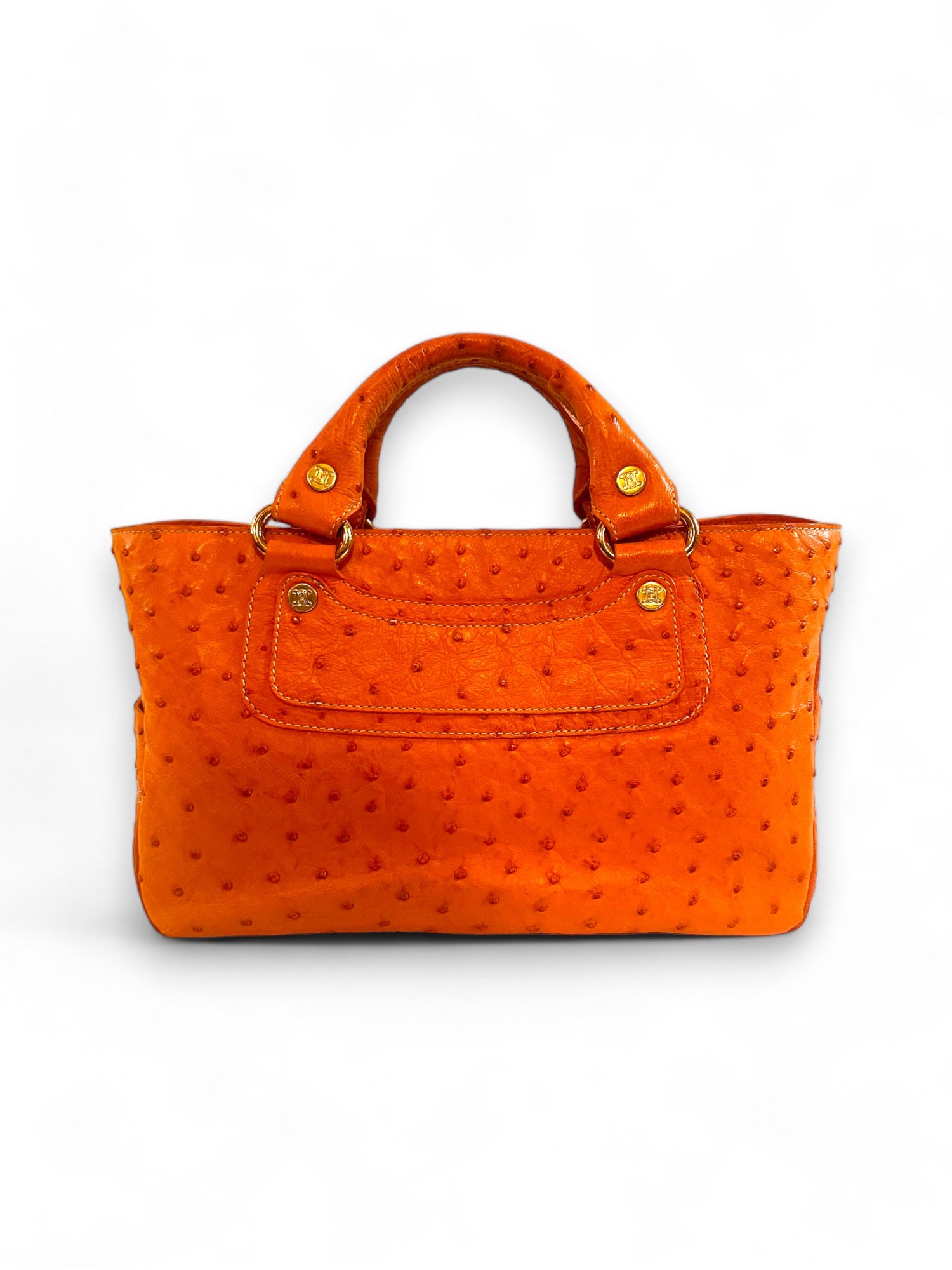 Stunning orange ostrich Boggy bag