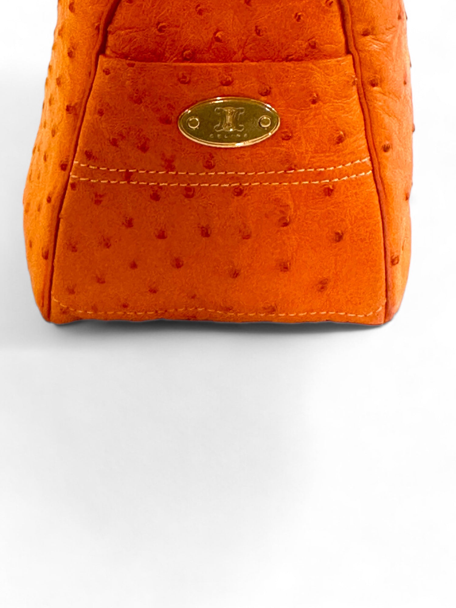 Stunning orange ostrich Boggy bag