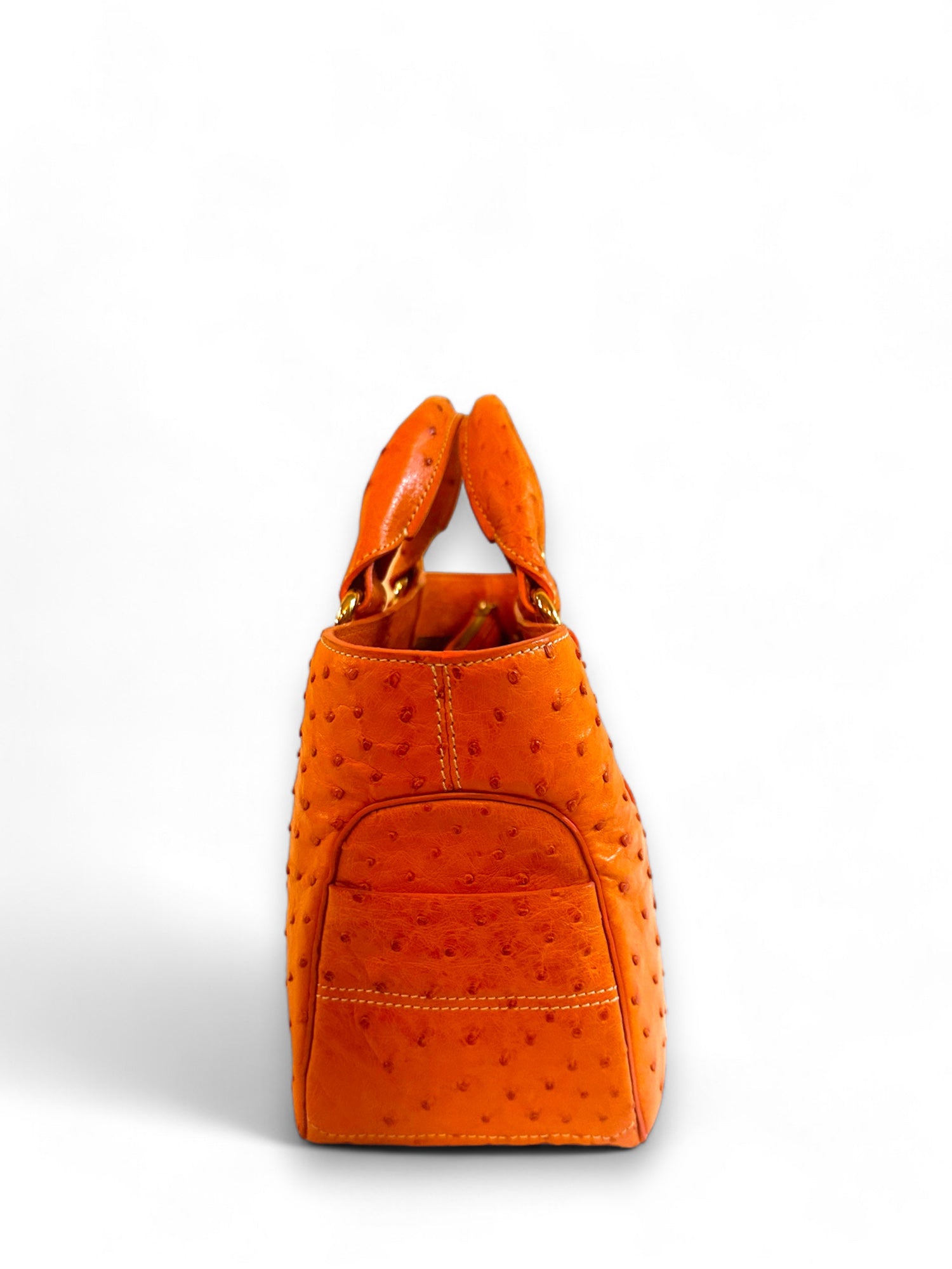 Stunning orange ostrich Boggy bag