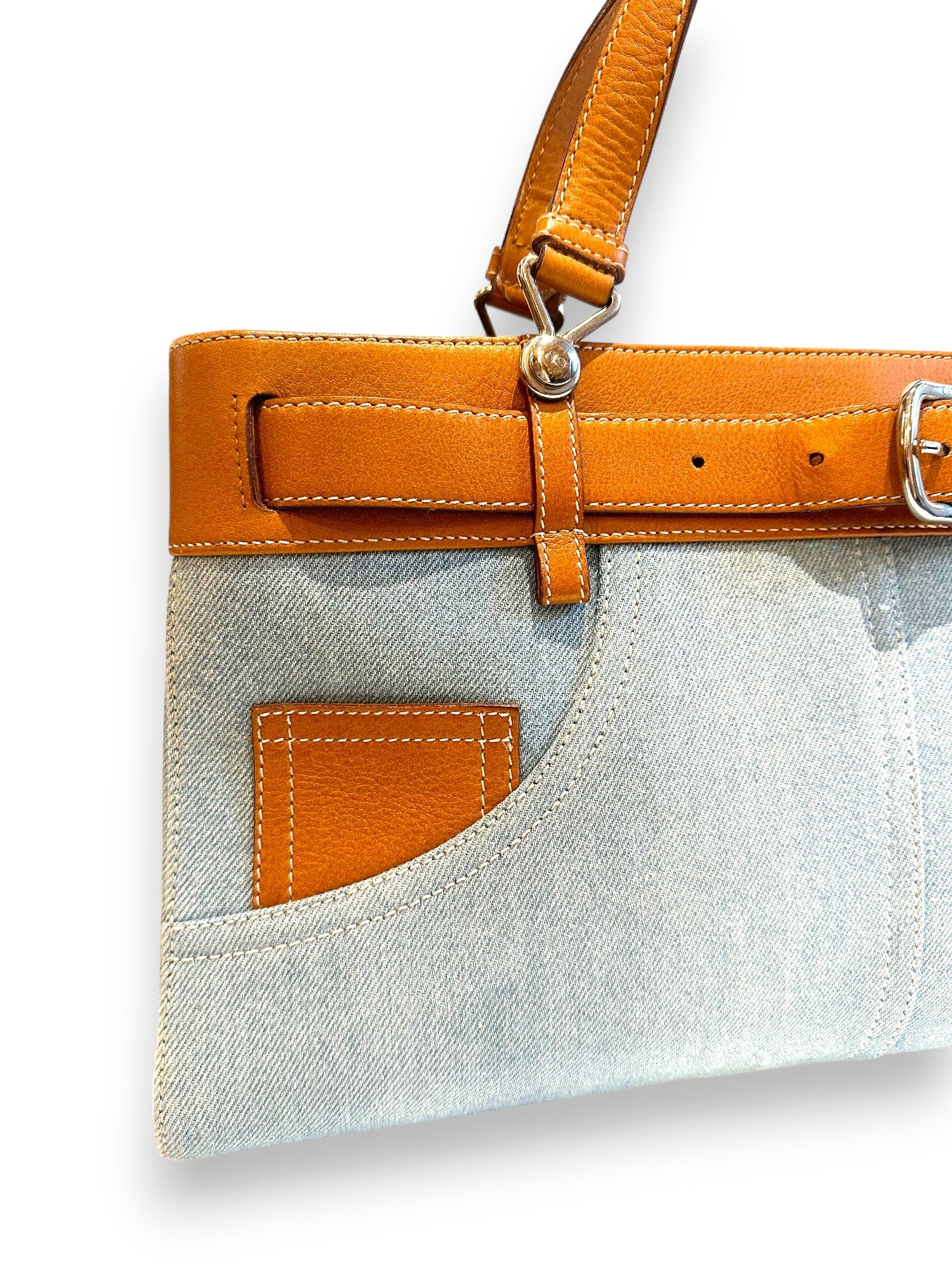 Multicolor Jeans Pocket Tote