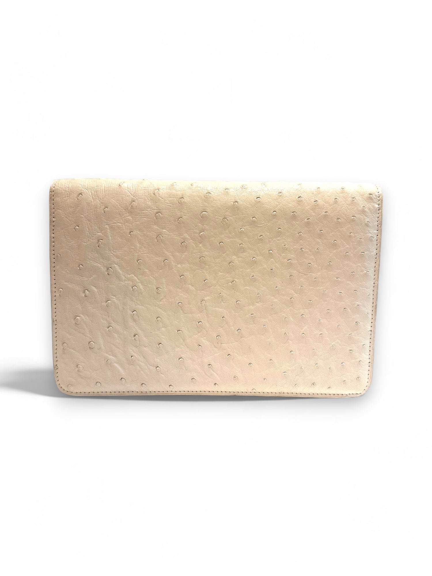 Pochette enveloppe en cuir d'autruche