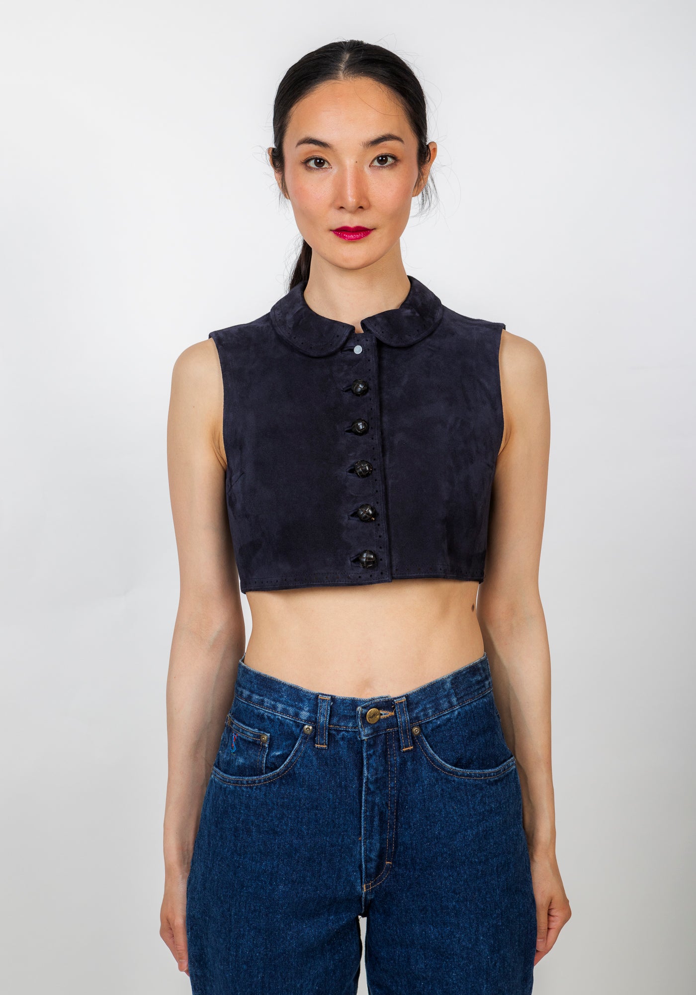 Rare suede sleeveless jacket