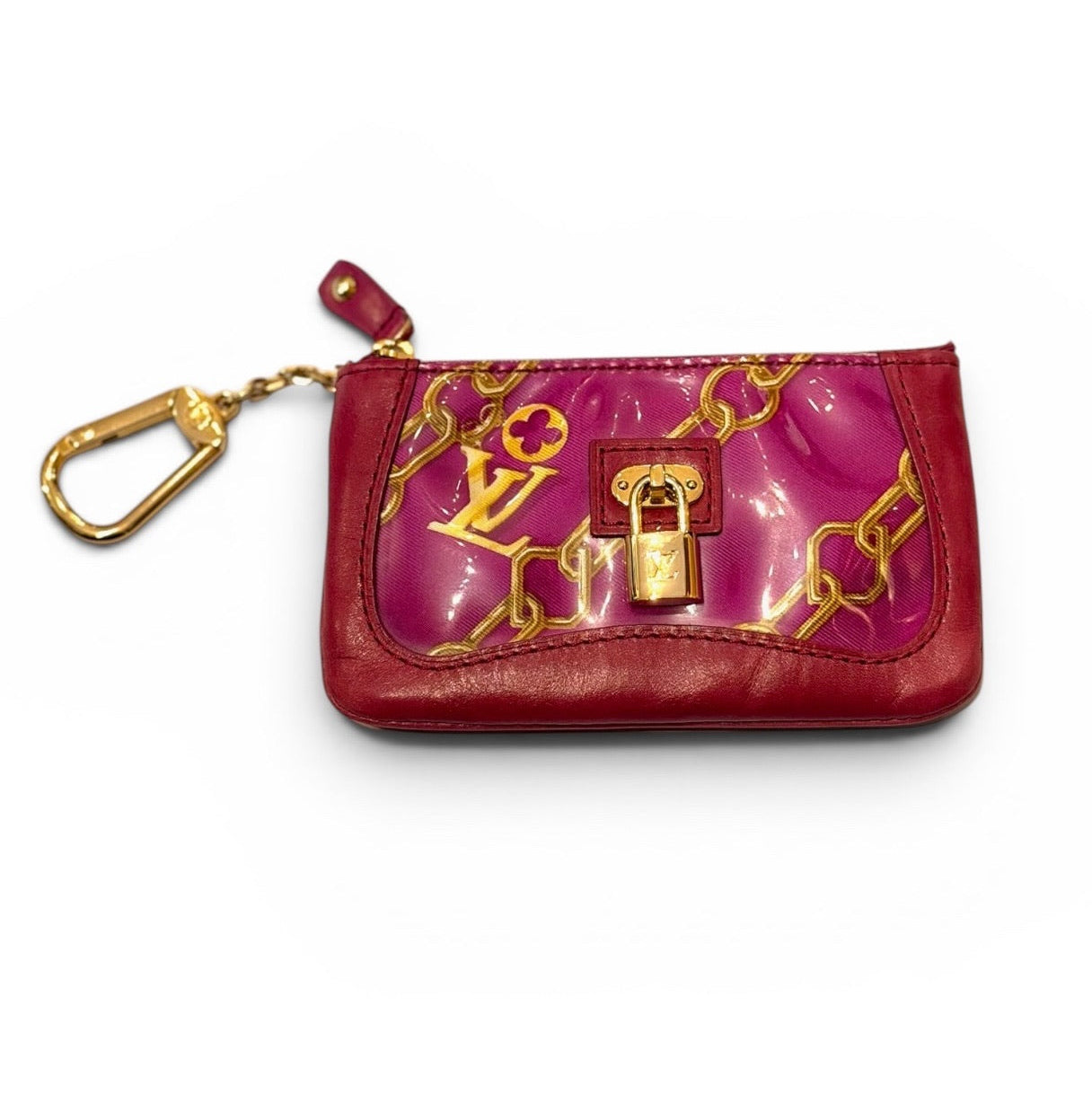 Louis Vuitton Limited Edition Fuchsia Monogram Charms Key Pouch